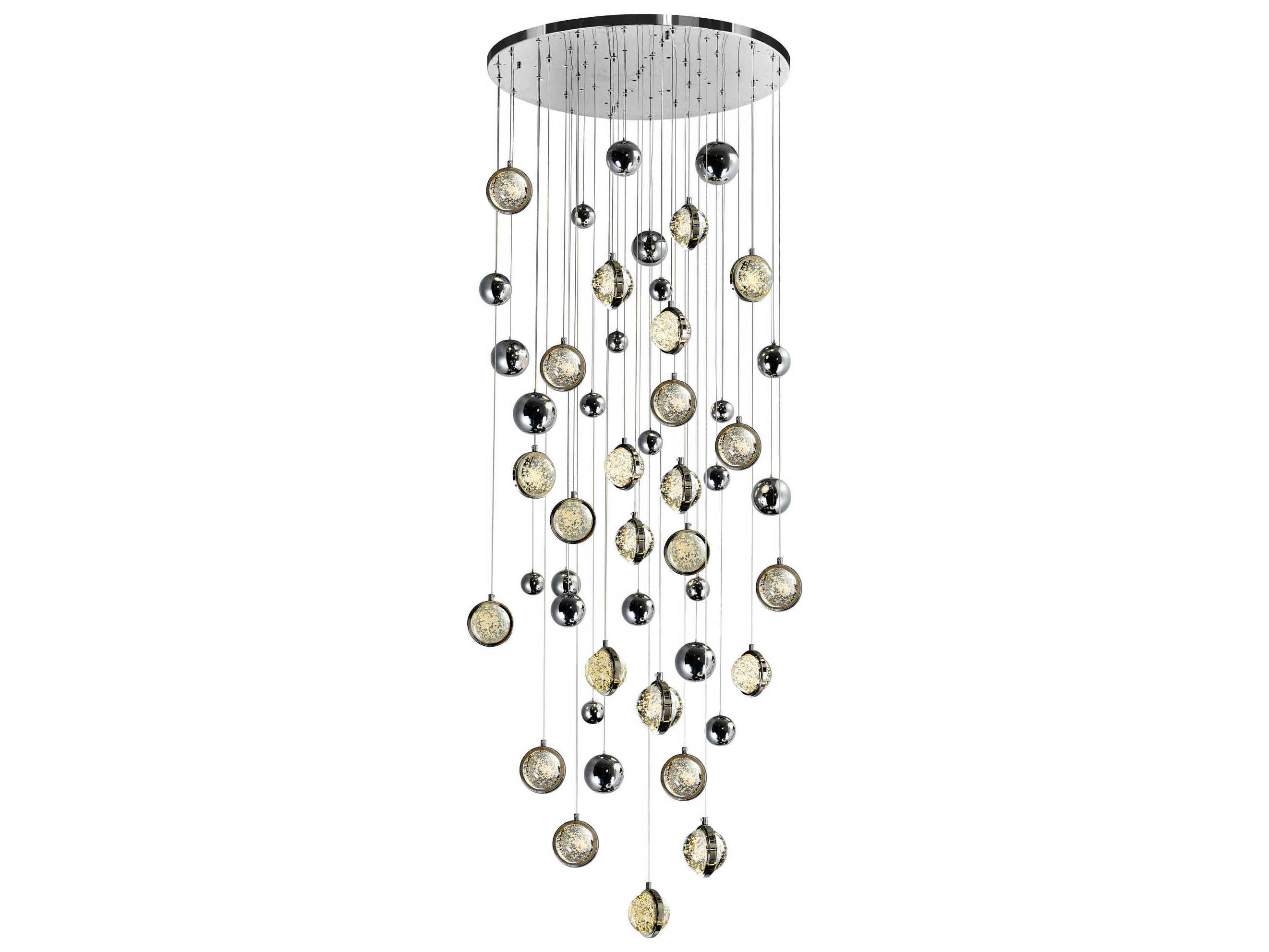 CWI Lighting Salvador Polished Nickel Globe Pendant