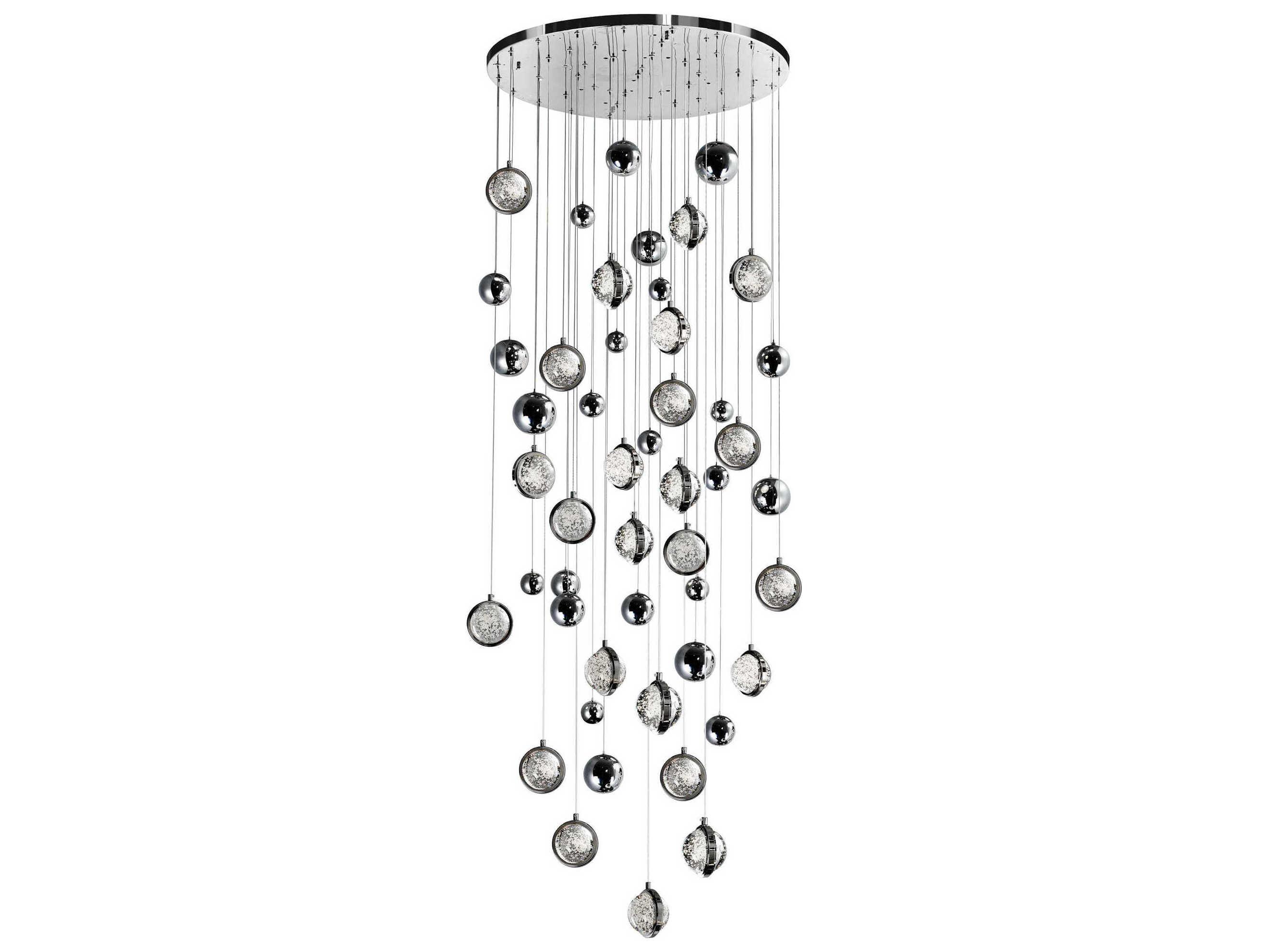 CWI Lighting Salvador Polished Nickel Globe Pendant