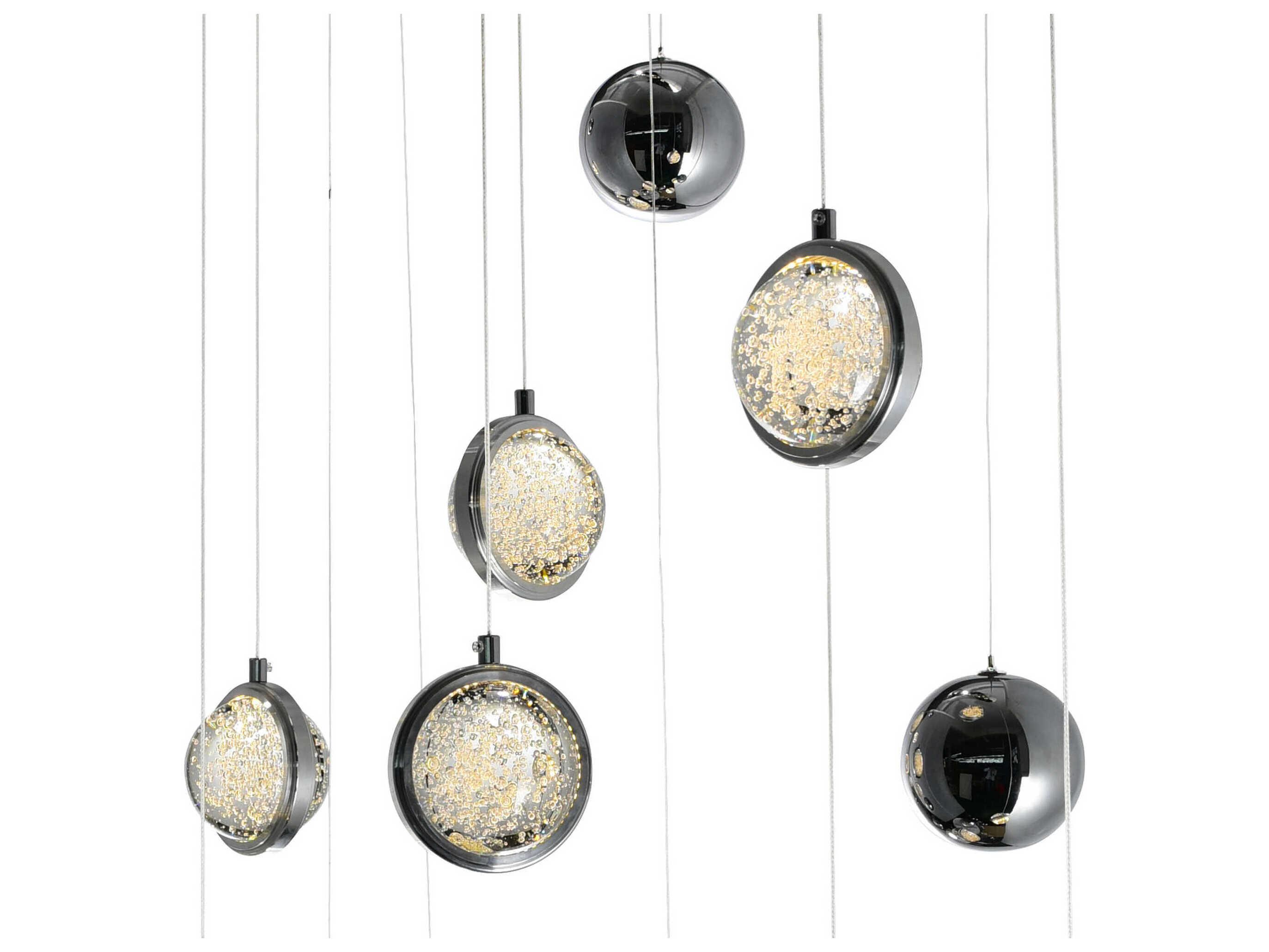 CWI Lighting Salvador Polished Nickel Globe Island Pendant