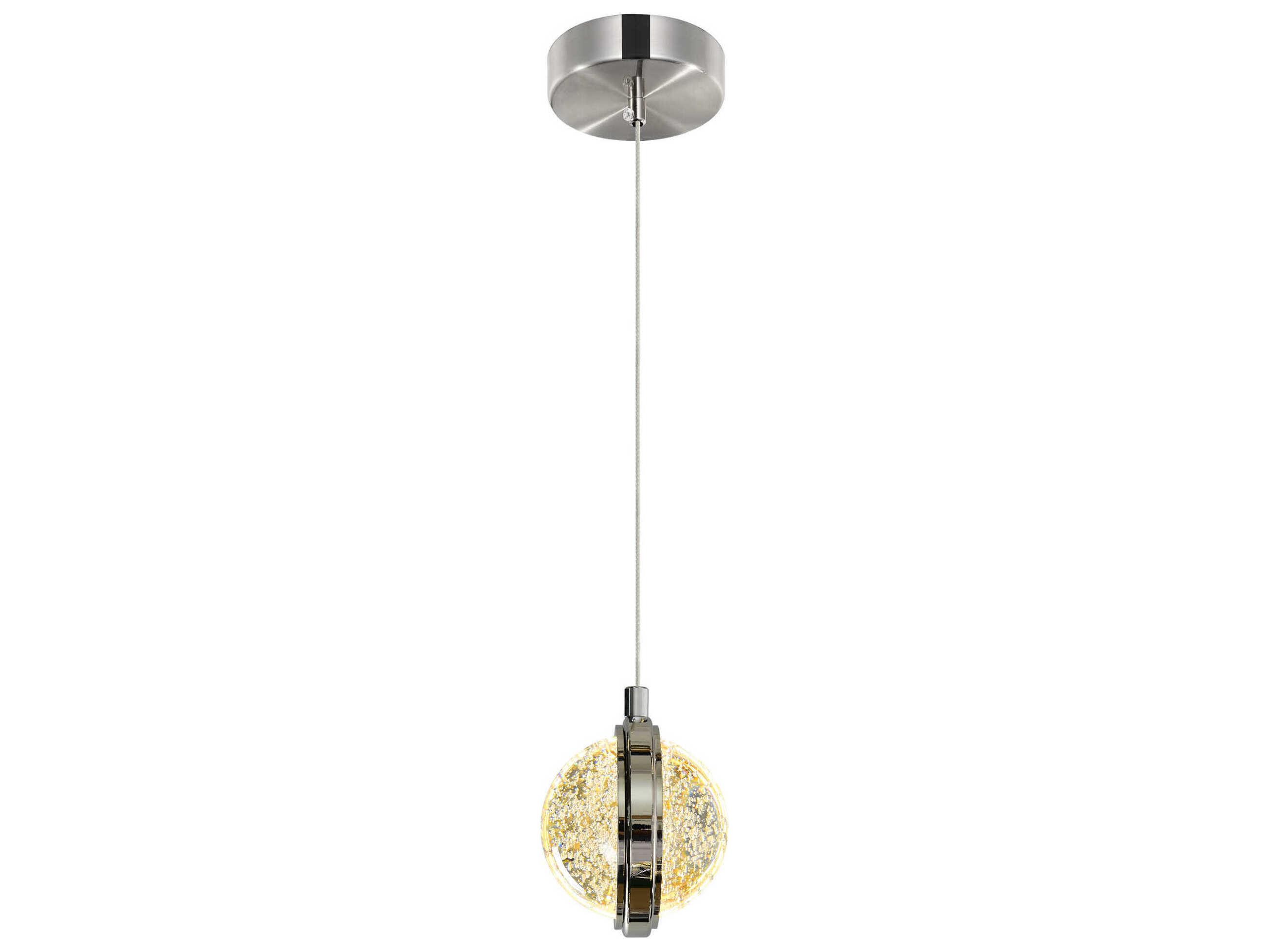 CWI Lighting Salvador Polished Nickel Globe Mini Pendant