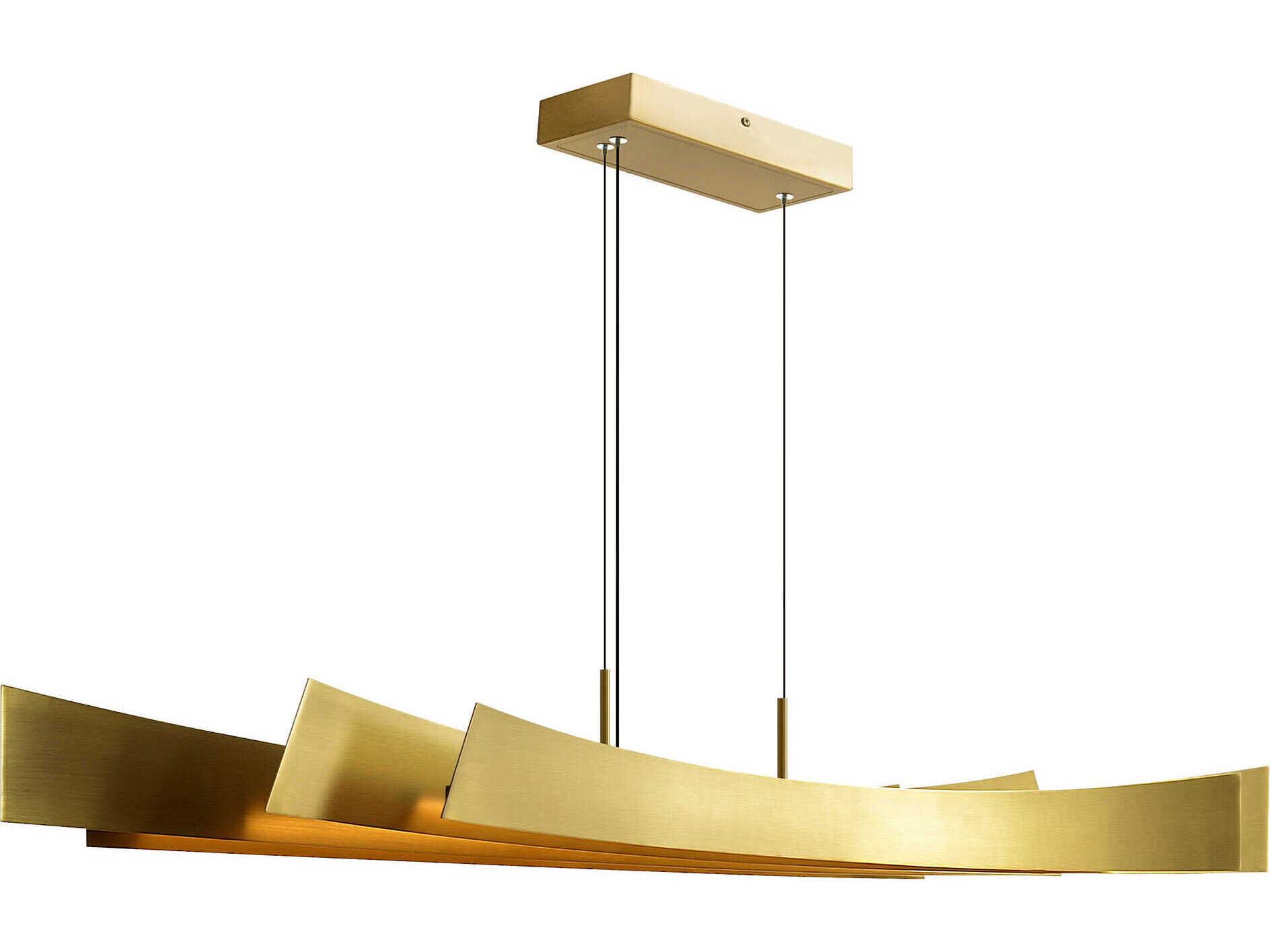 CWI Lighting Candora Brass Linear Island Pendant