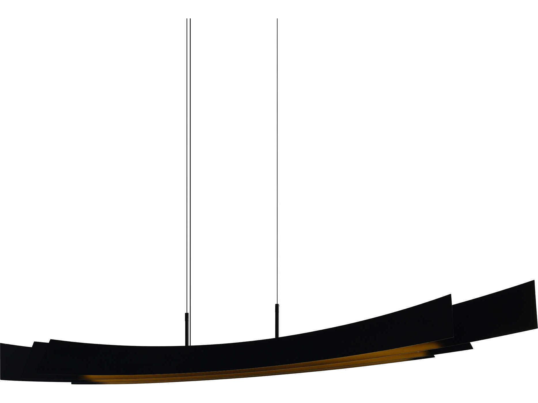 CWI Lighting Candora Black Linear Island Pendant