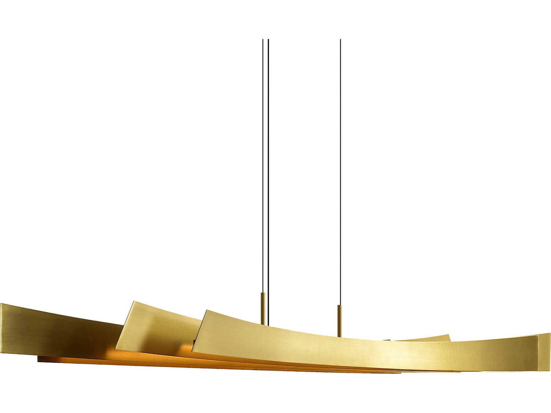 CWI Lighting Candora Brass Linear Island Pendant