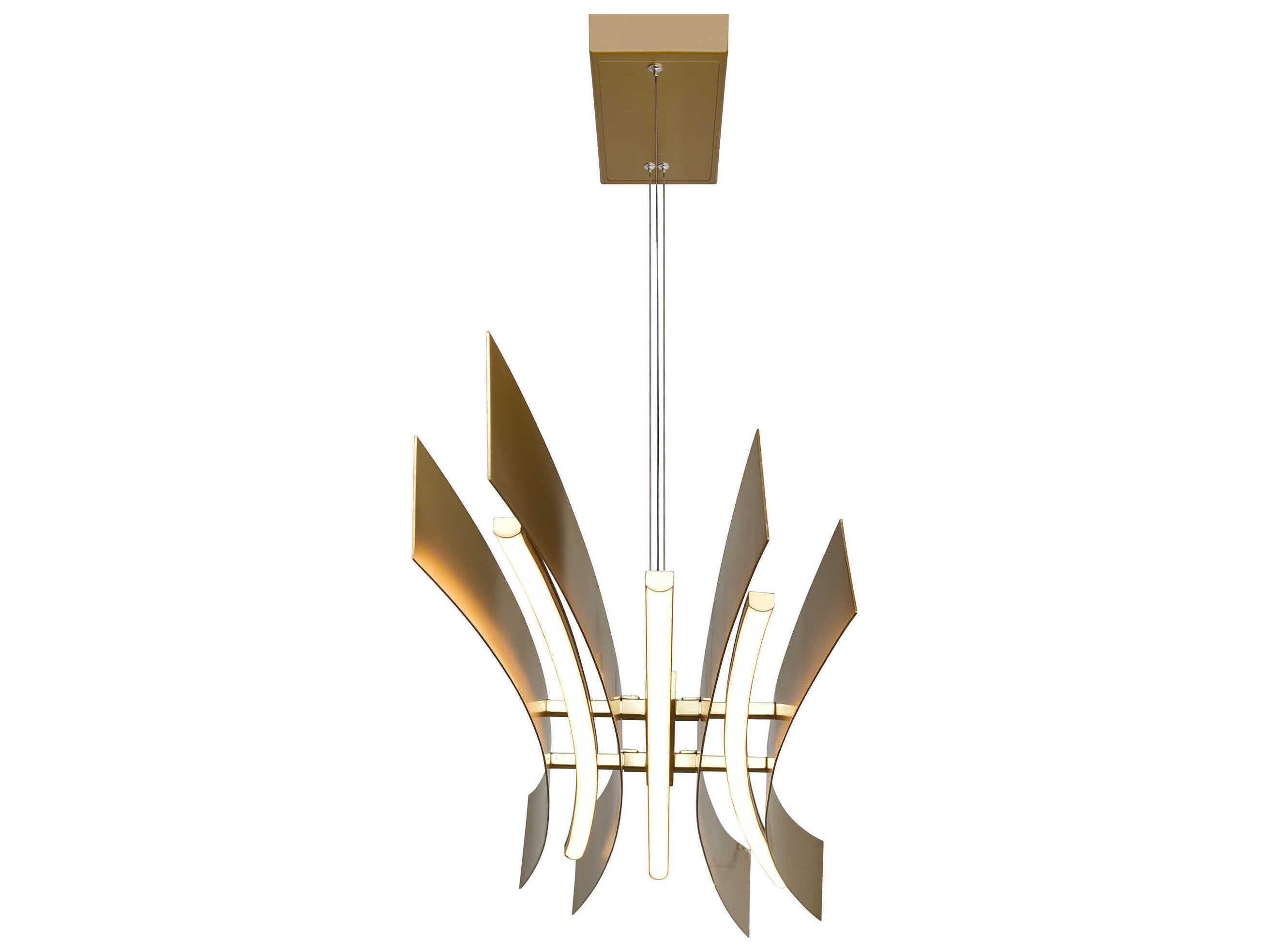 CWI Lighting Candora Brass Linear Island Pendant