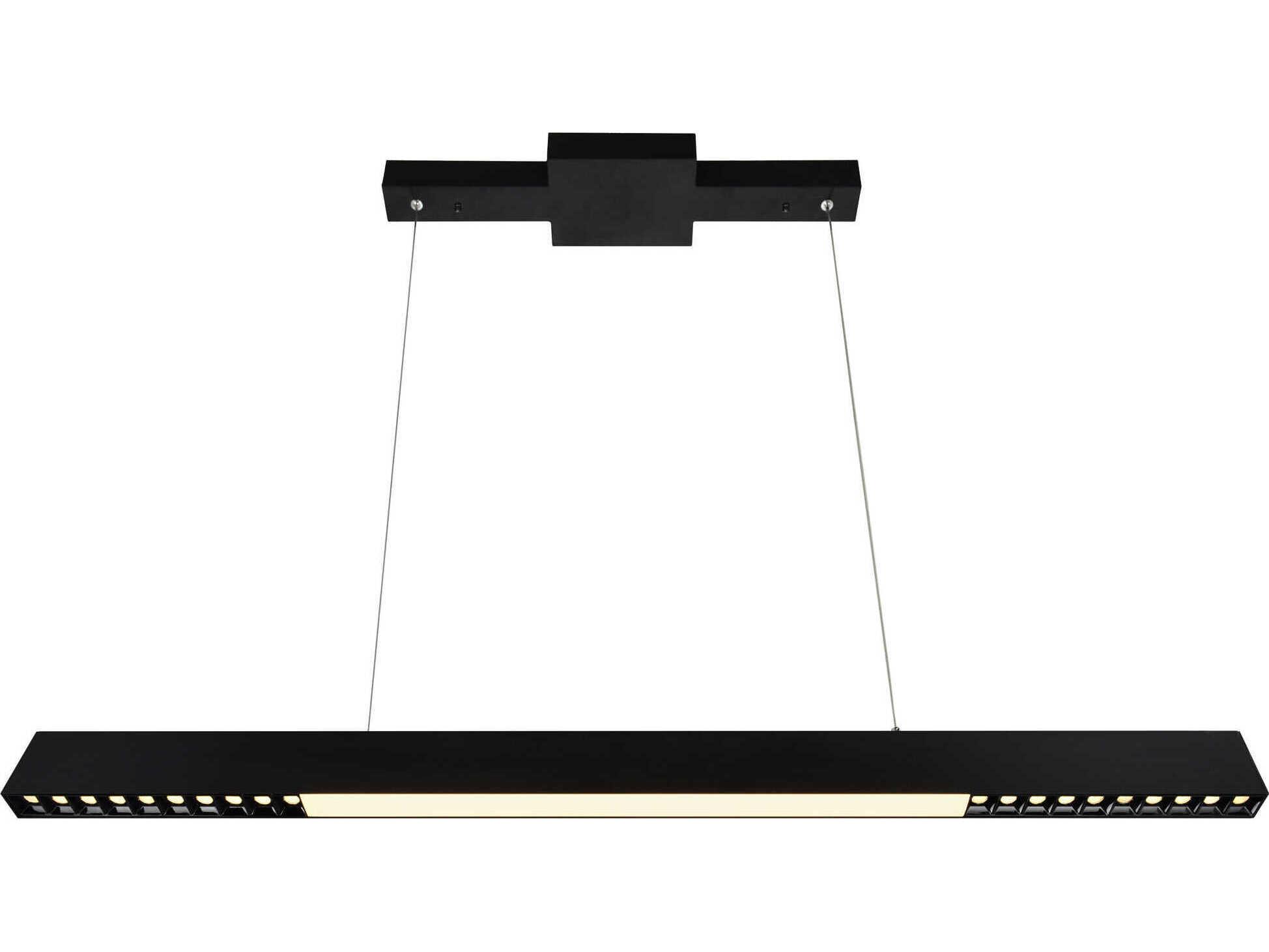 CWI Lighting Pienza Black Linear Island Pendant