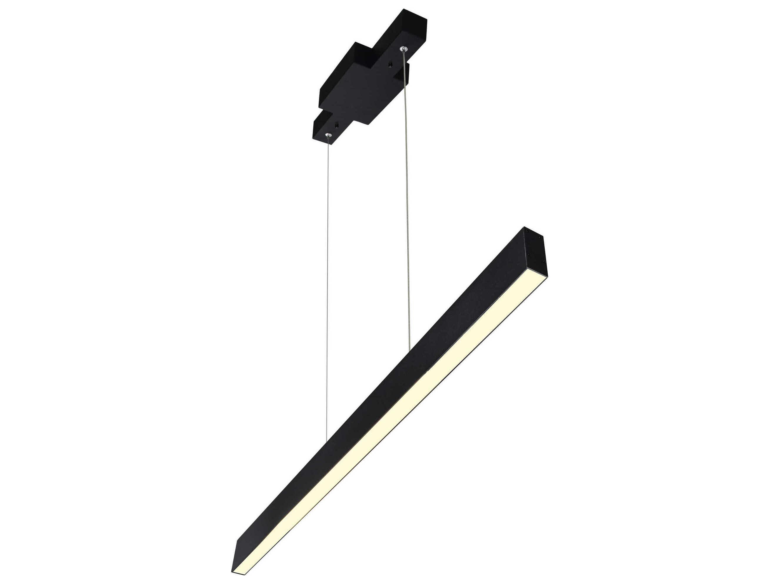 CWI Lighting Pienza Black Linear Island Pendant