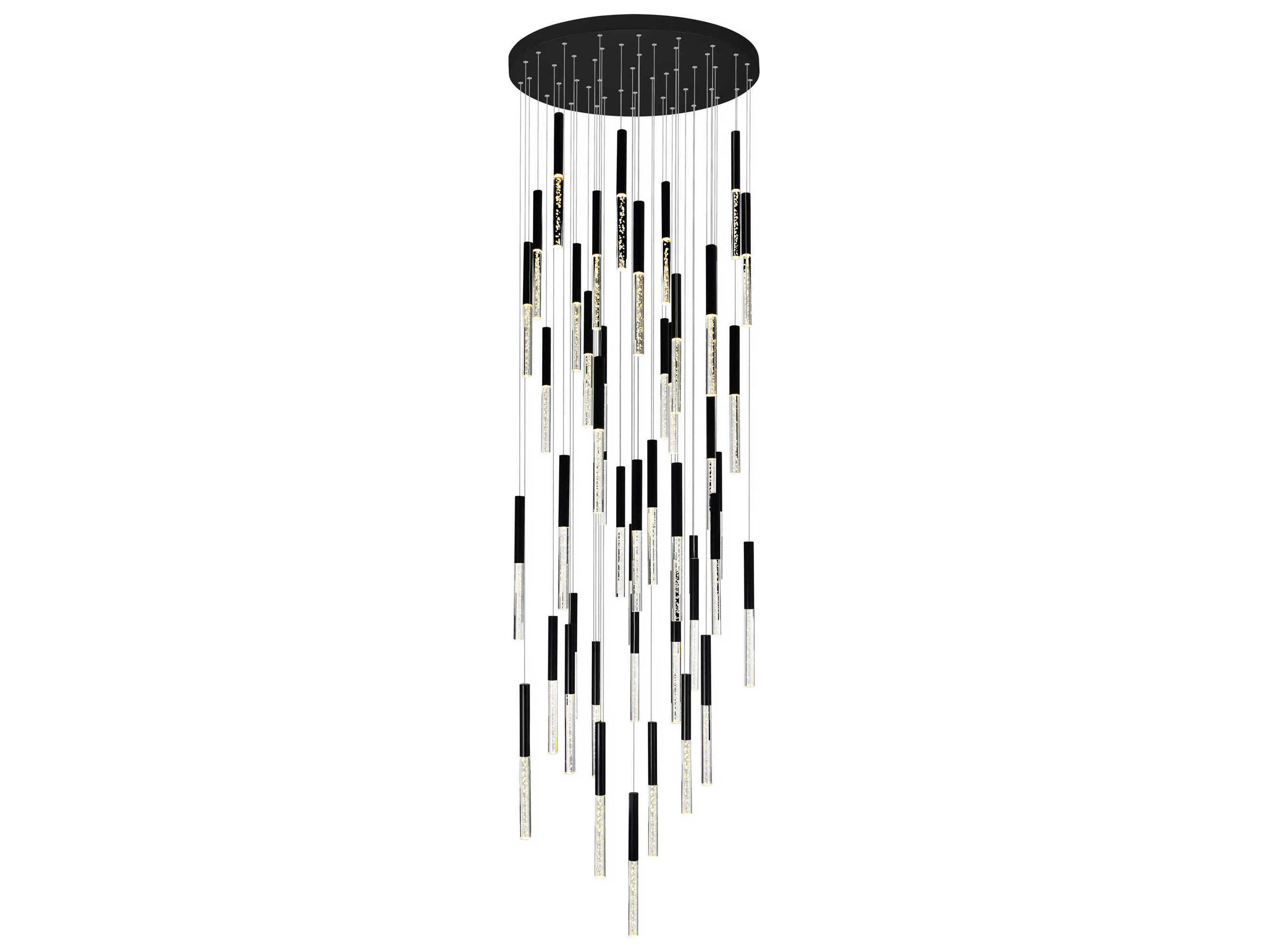 CWI Lighting Dragonswatch Black Linear Pendant