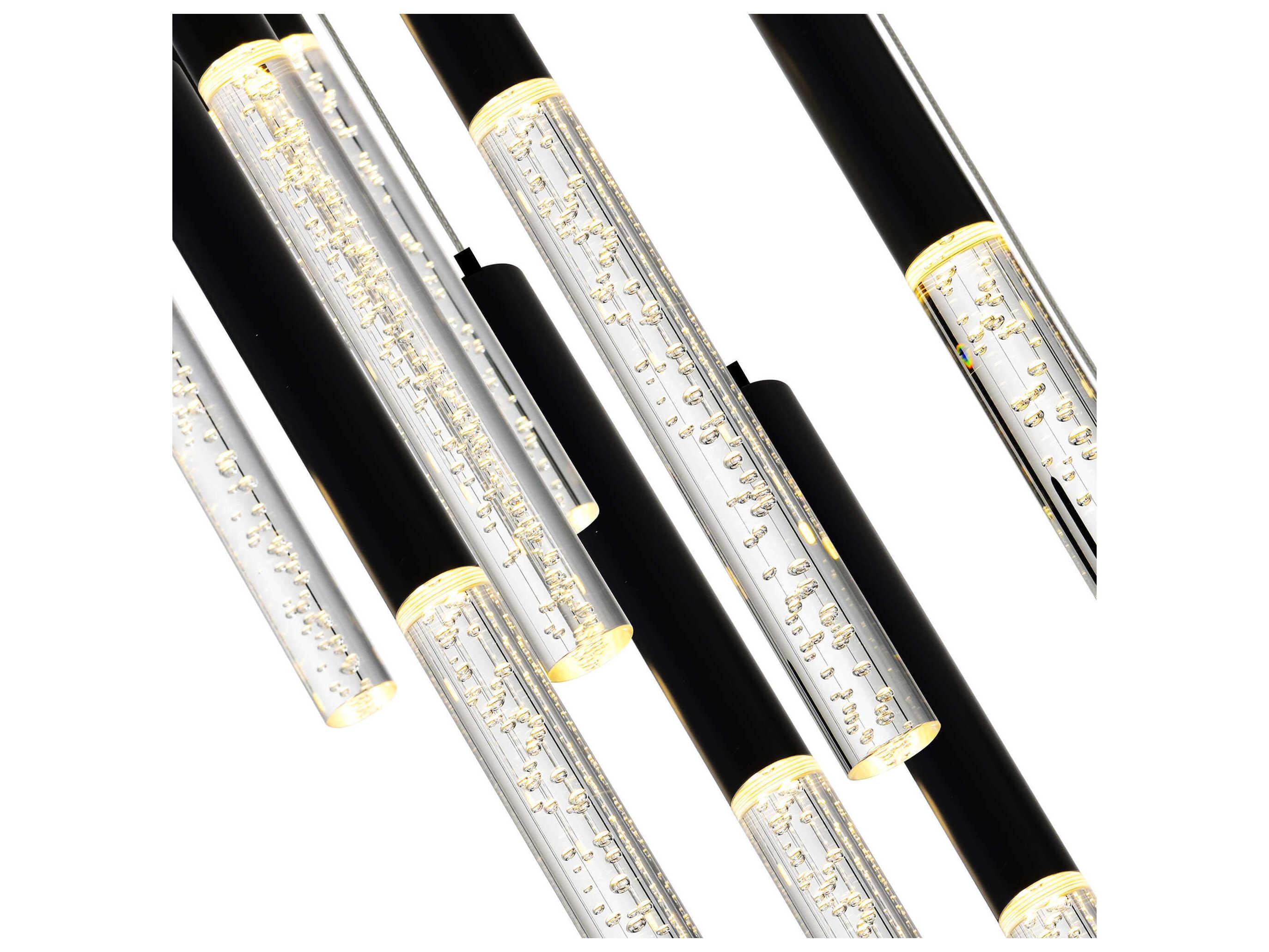 CWI Lighting Dragonswatch Black Linear Pendant