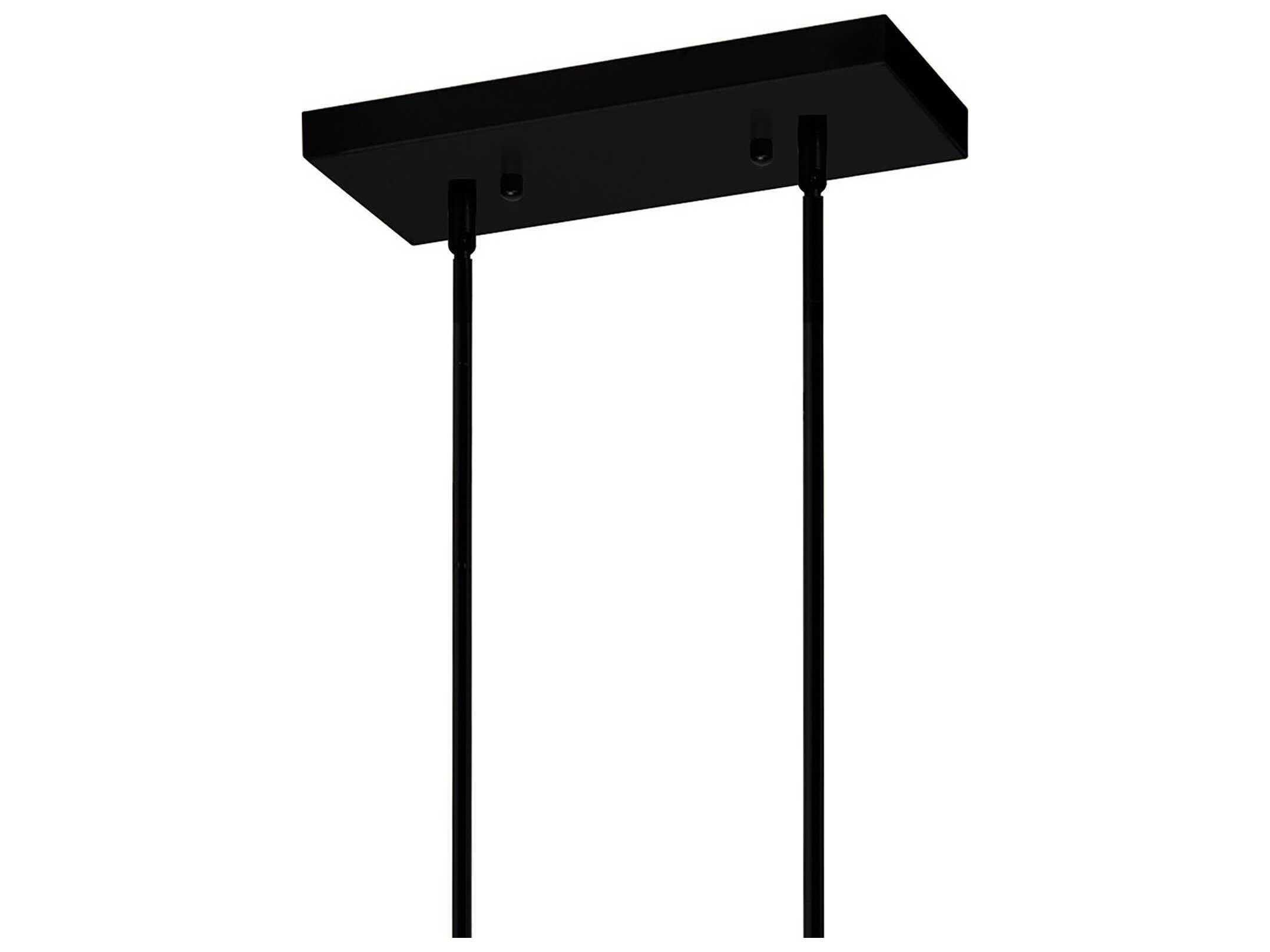 CWI Lighting Dragonswatch Black Linear Island Pendant