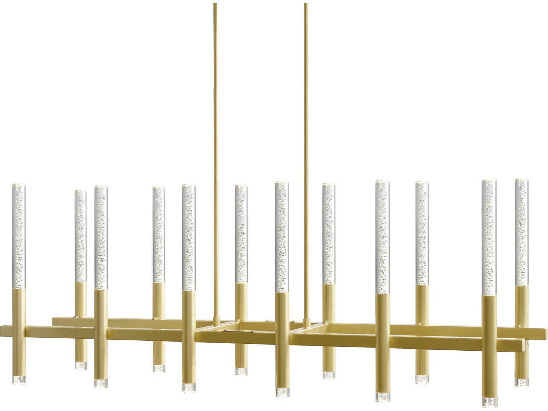 CWI Lighting Dragonswatch Satin Gold Linear Island Pendant