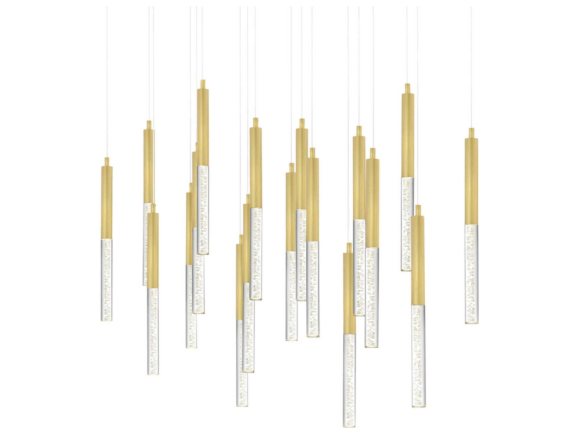 CWI Lighting Dragonswatch Satin Gold Linear Island Pendant