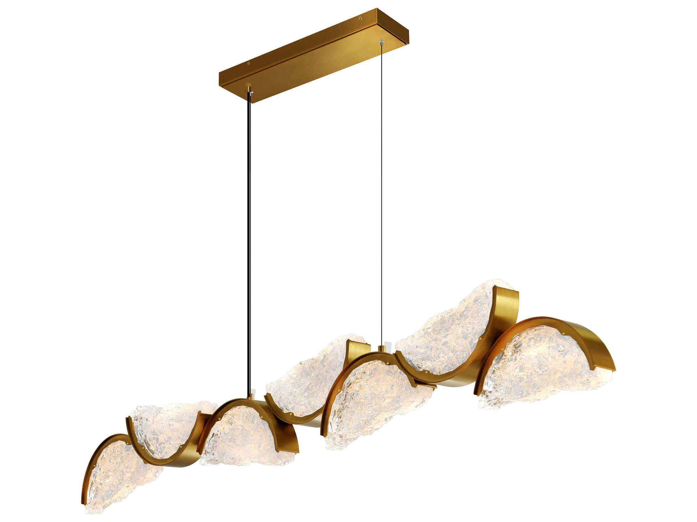 CWI Lighting Moon Brass Island Pendant