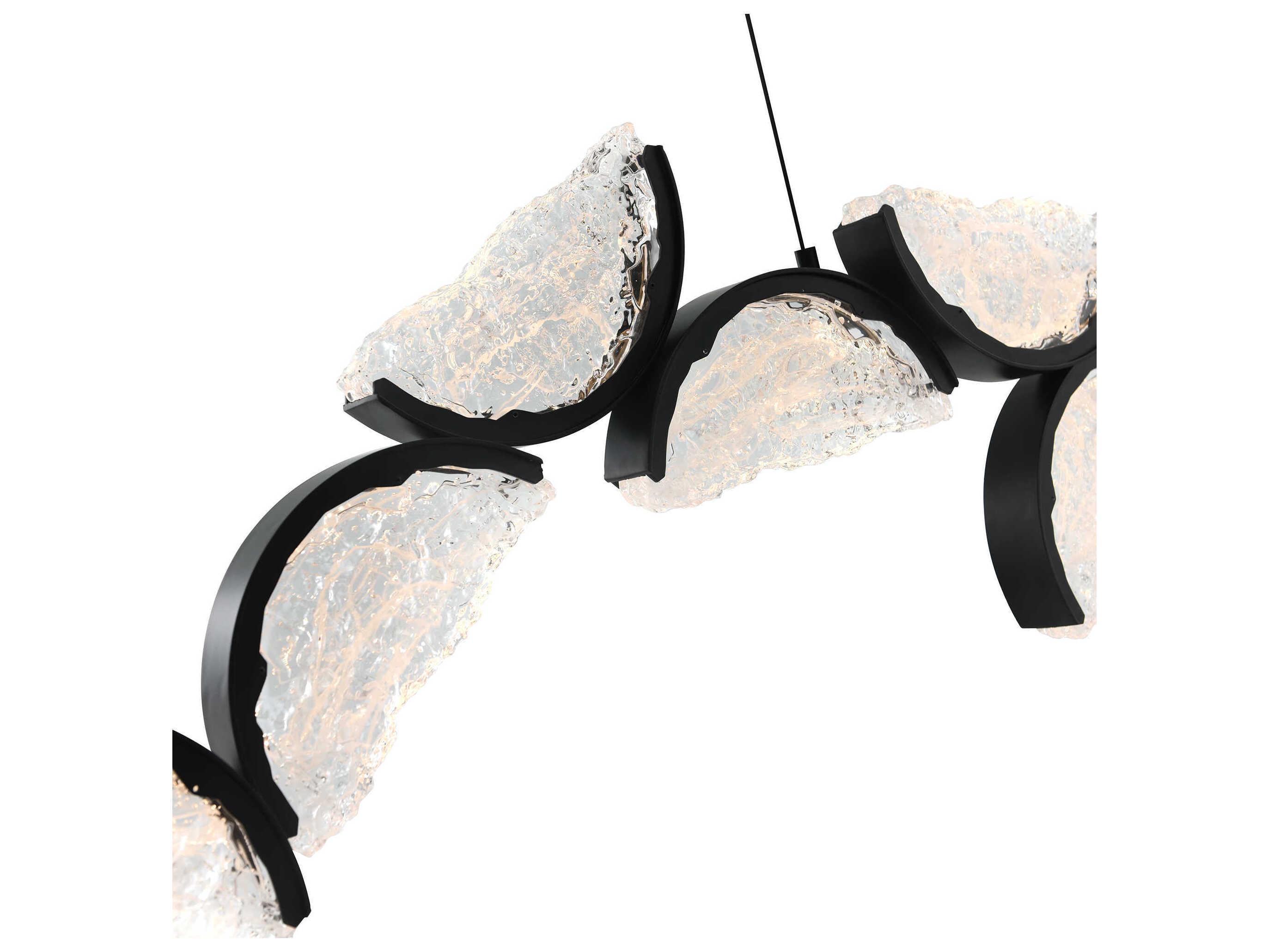 CWI Lighting Moon Black Island Pendant