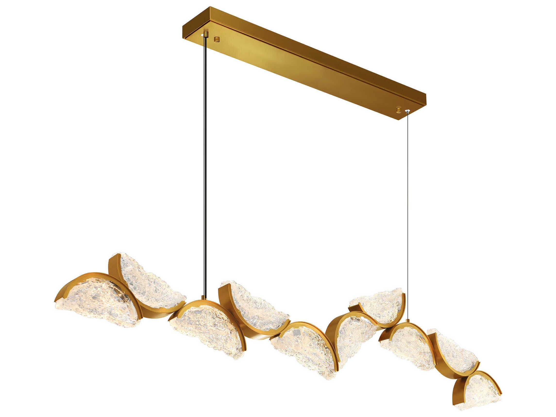 CWI Lighting Moon Brass Island Pendant