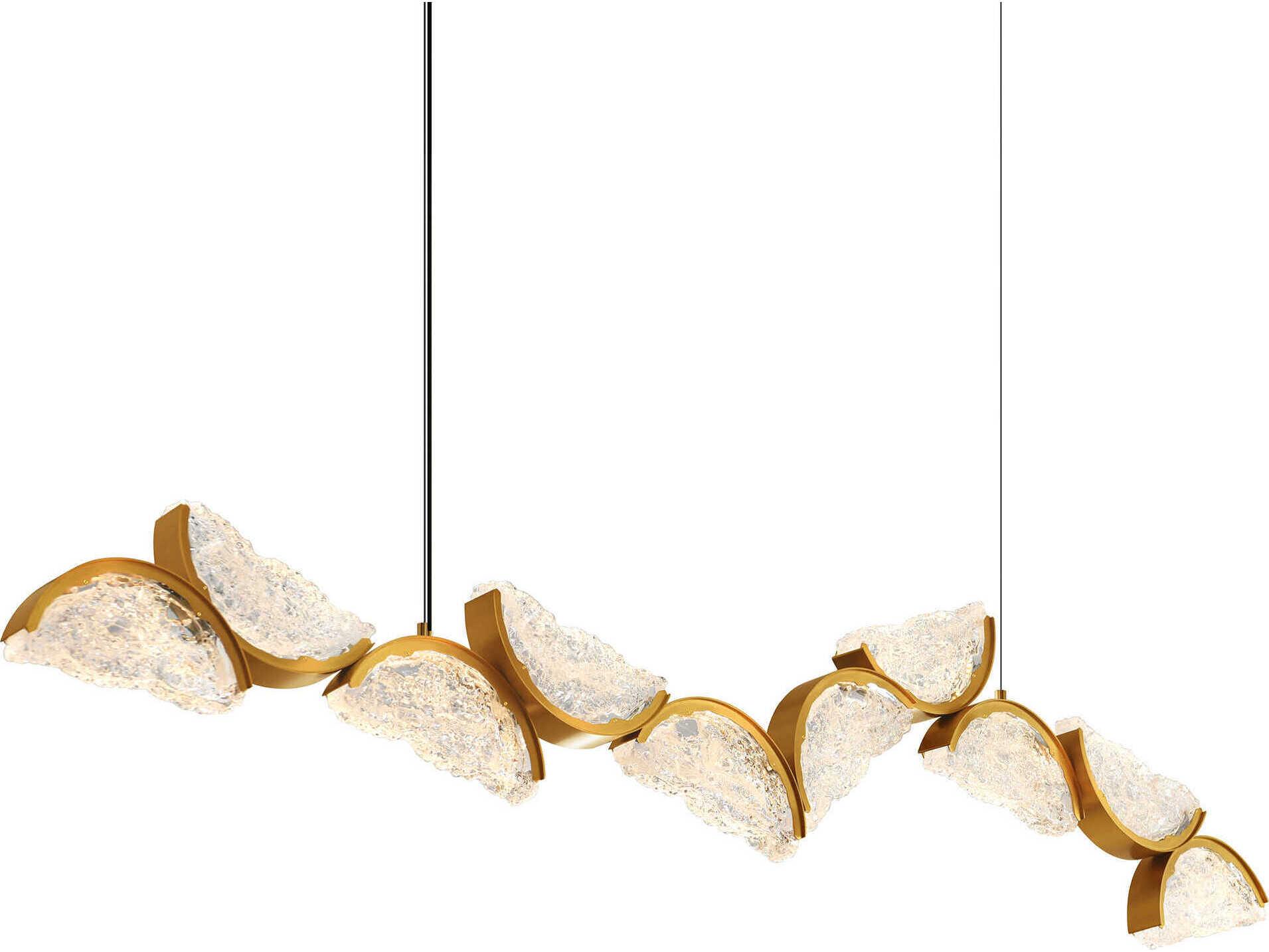 CWI Lighting Moon Brass Island Pendant