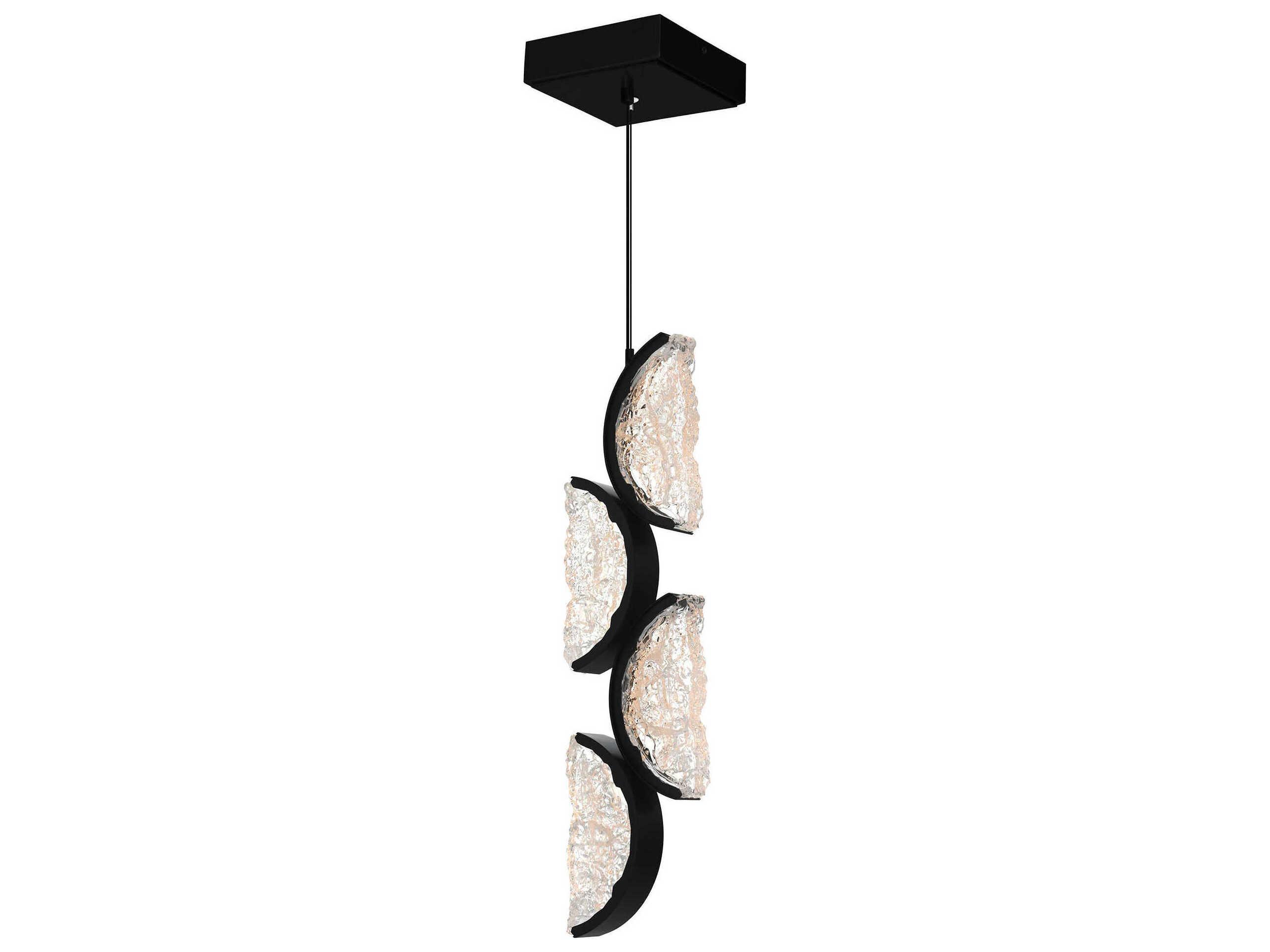 CWI Lighting Moon Black Mini Pendant