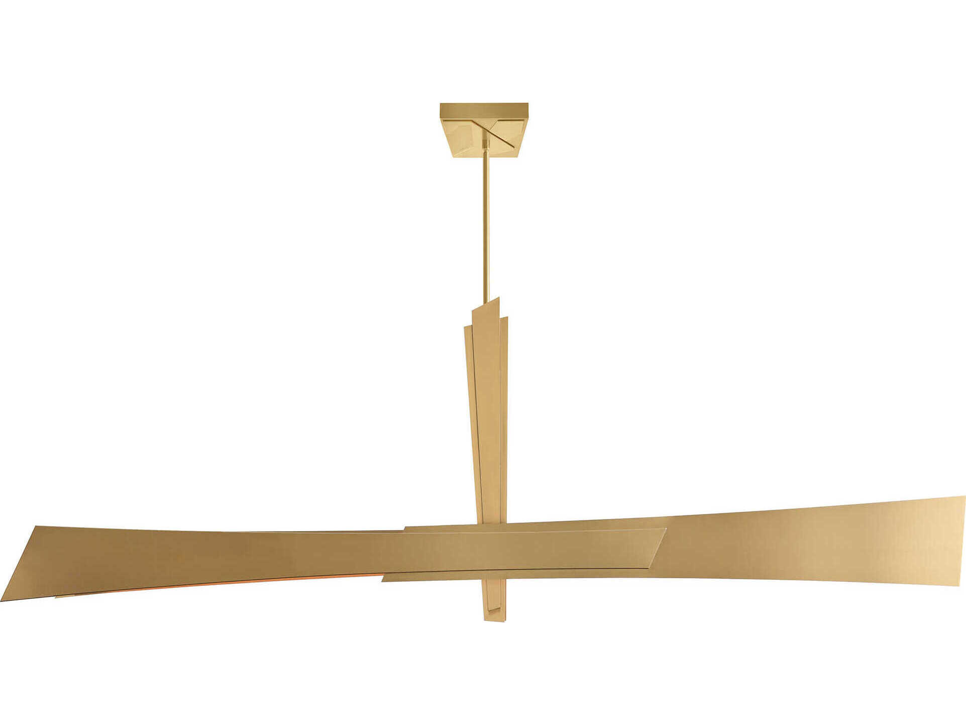 CWI Lighting Solara Brass Linear Island Pendant