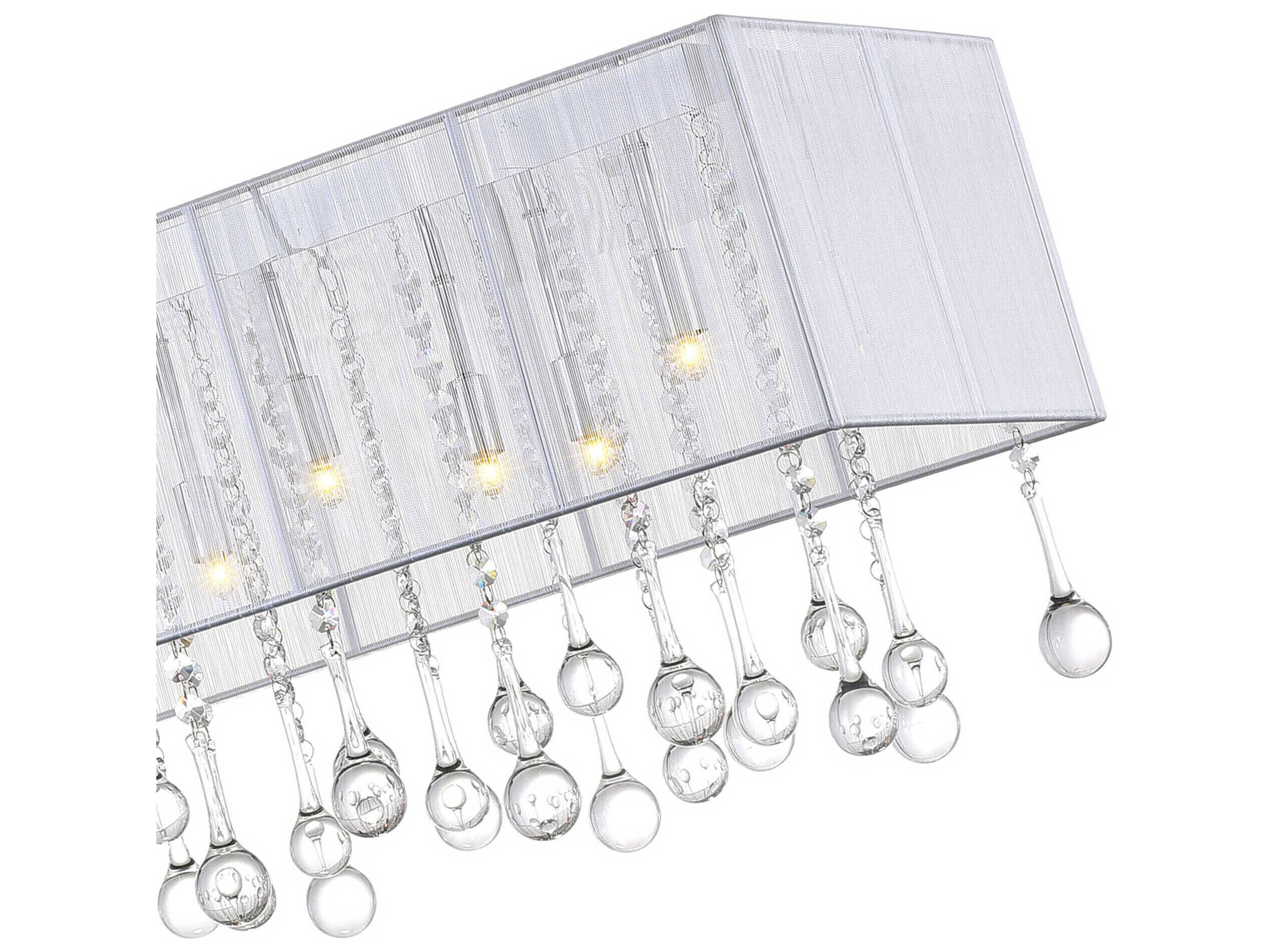 CWI Lighting Water Drop 14-Light Chrome Island Pendant