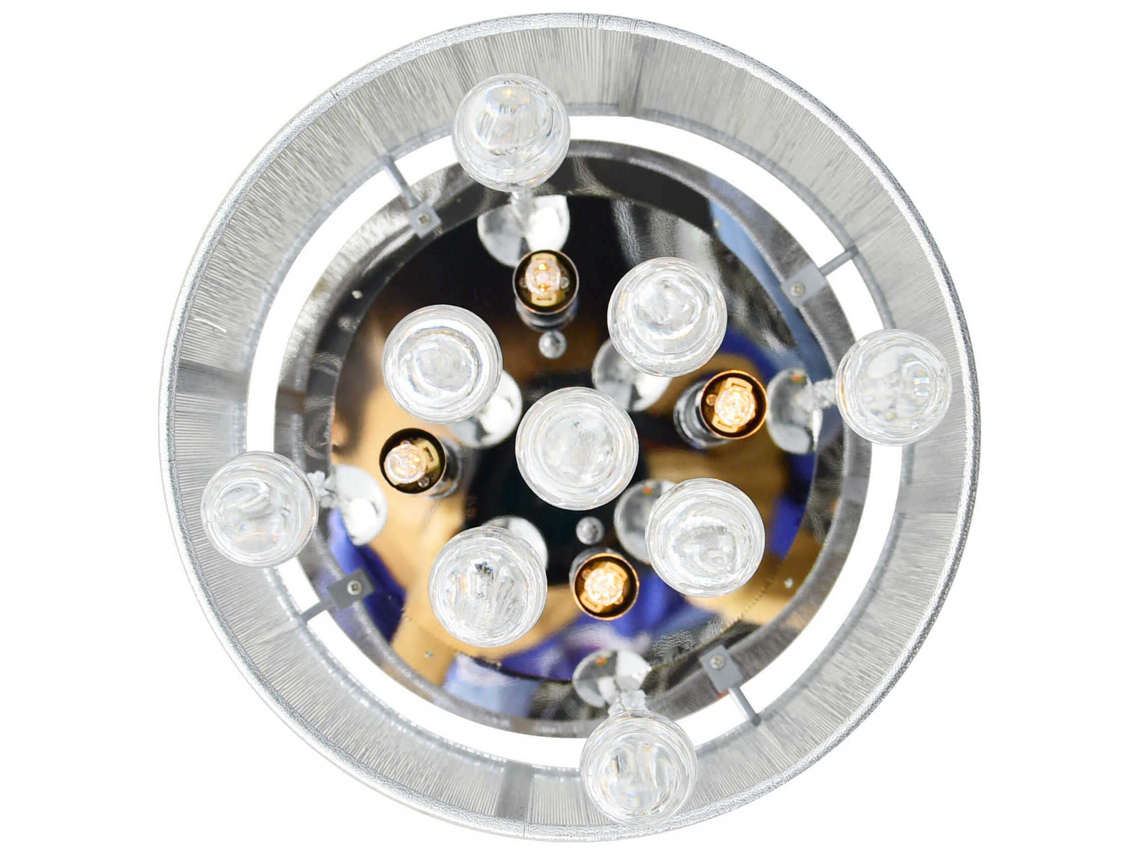 CWI Lighting Water Drop 4-Light Chrome Drum Flush Mount