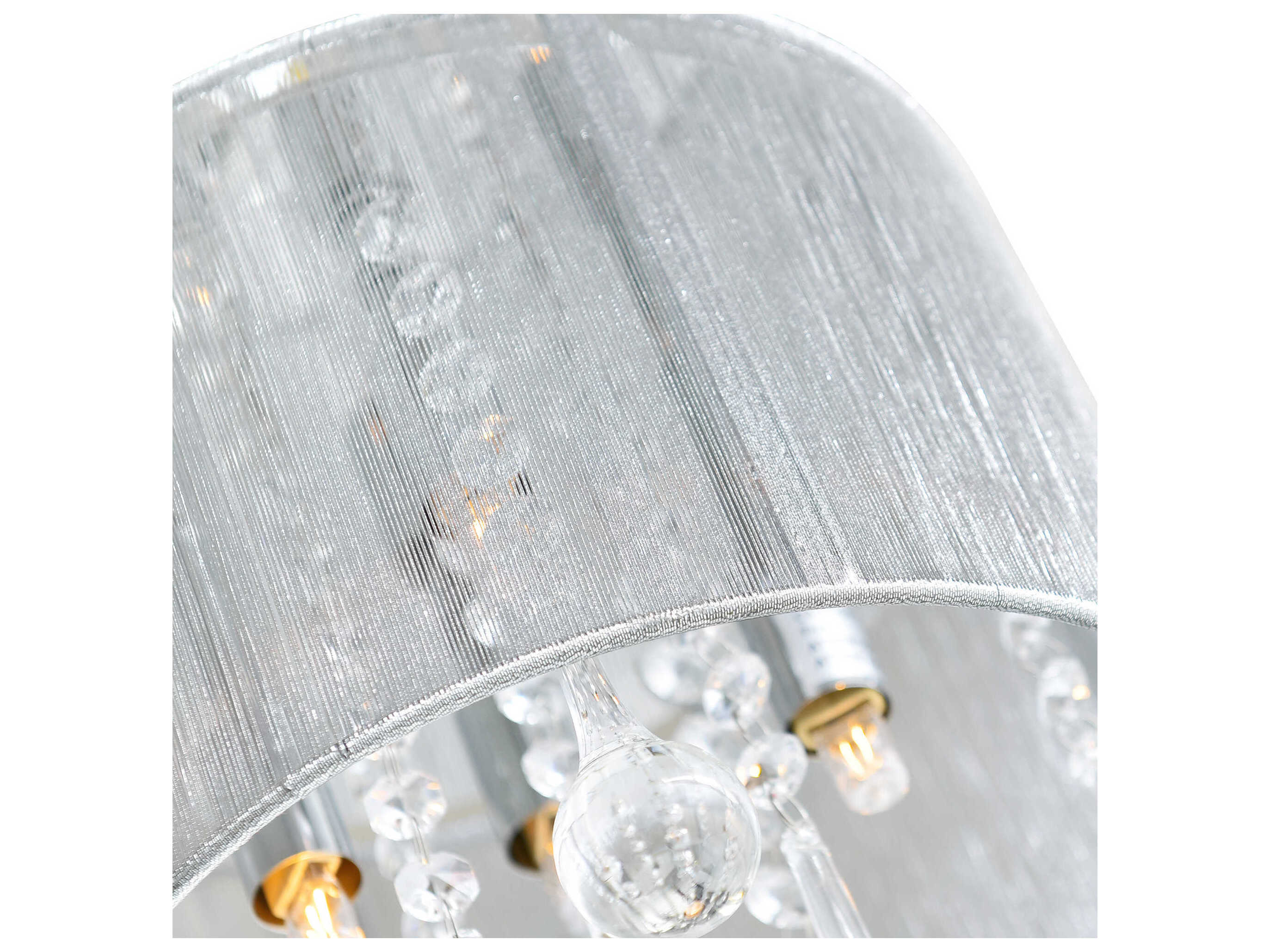 CWI Lighting Water Drop 4-Light Chrome Drum Flush Mount