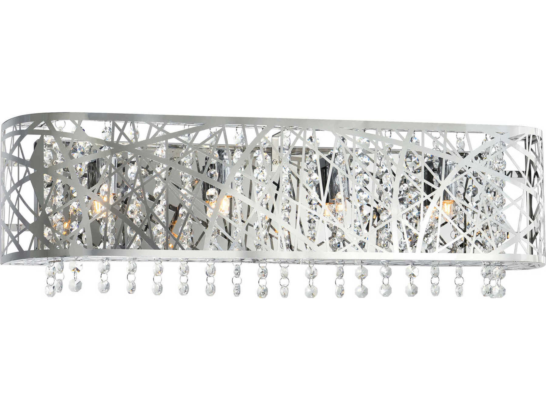 CWI Lighting Eternity 4-Light Stainless Steel Vanity Light