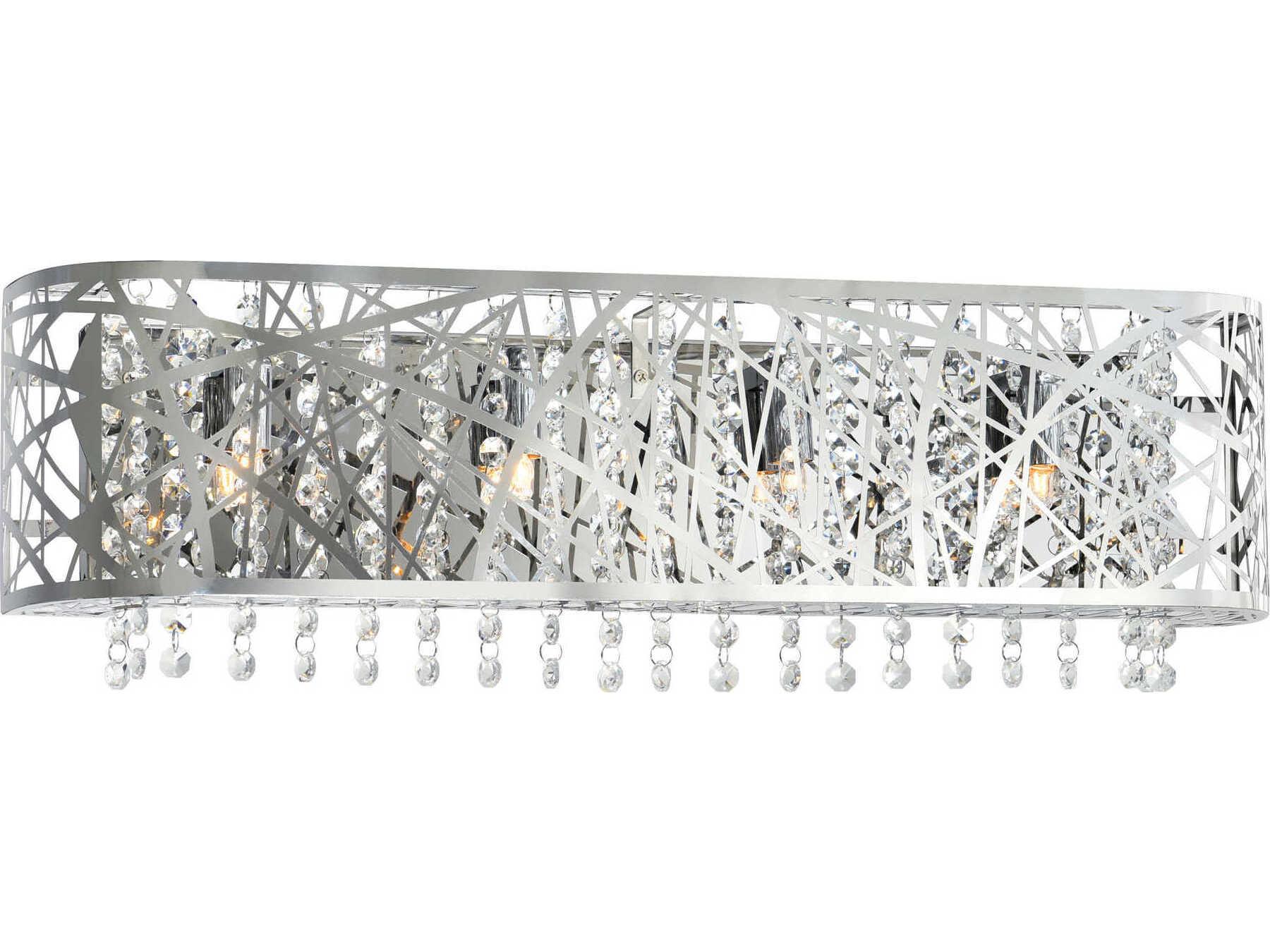 CWI Lighting Eternity 4-Light Stainless Steel Vanity Light