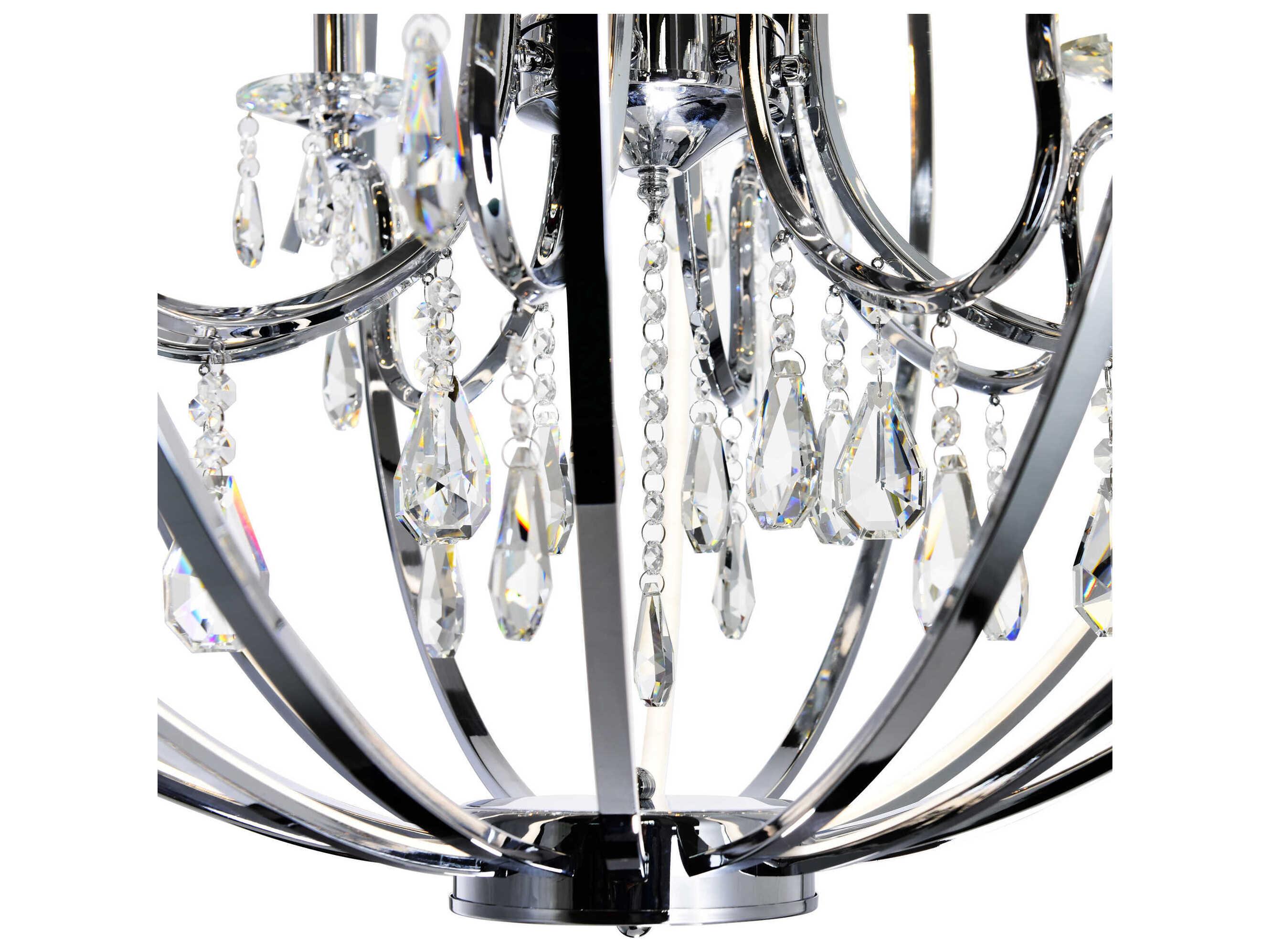 CWI Lighting Abia 8-Light Chrome Globe Chandelier