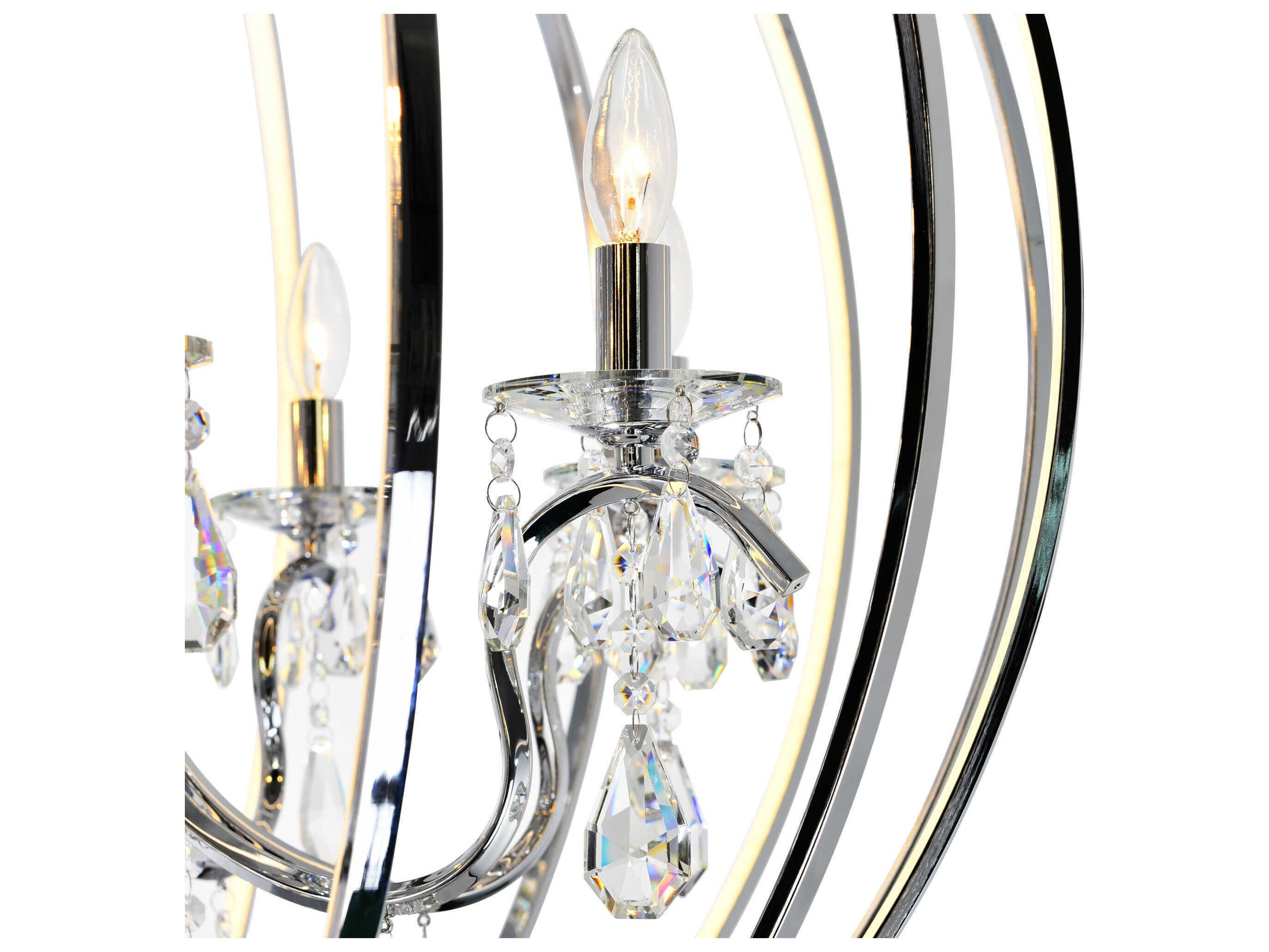 CWI Lighting Abia 8-Light Chrome Globe Chandelier