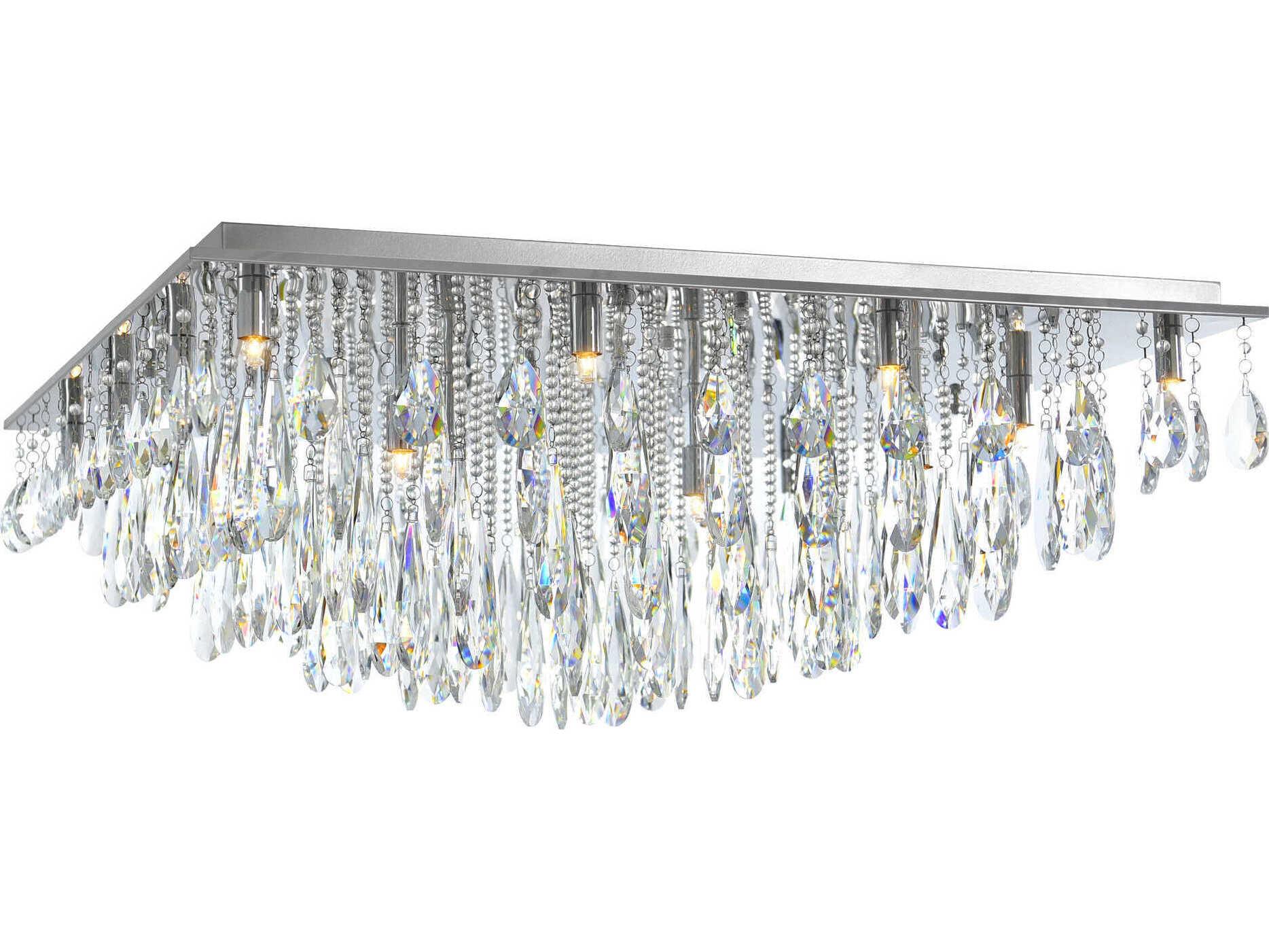 CWI Lighting Bianca 20-Light Chrome Flush Mount