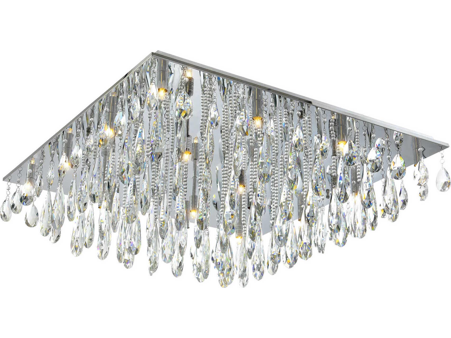 CWI Lighting Bianca 20-Light Chrome Flush Mount