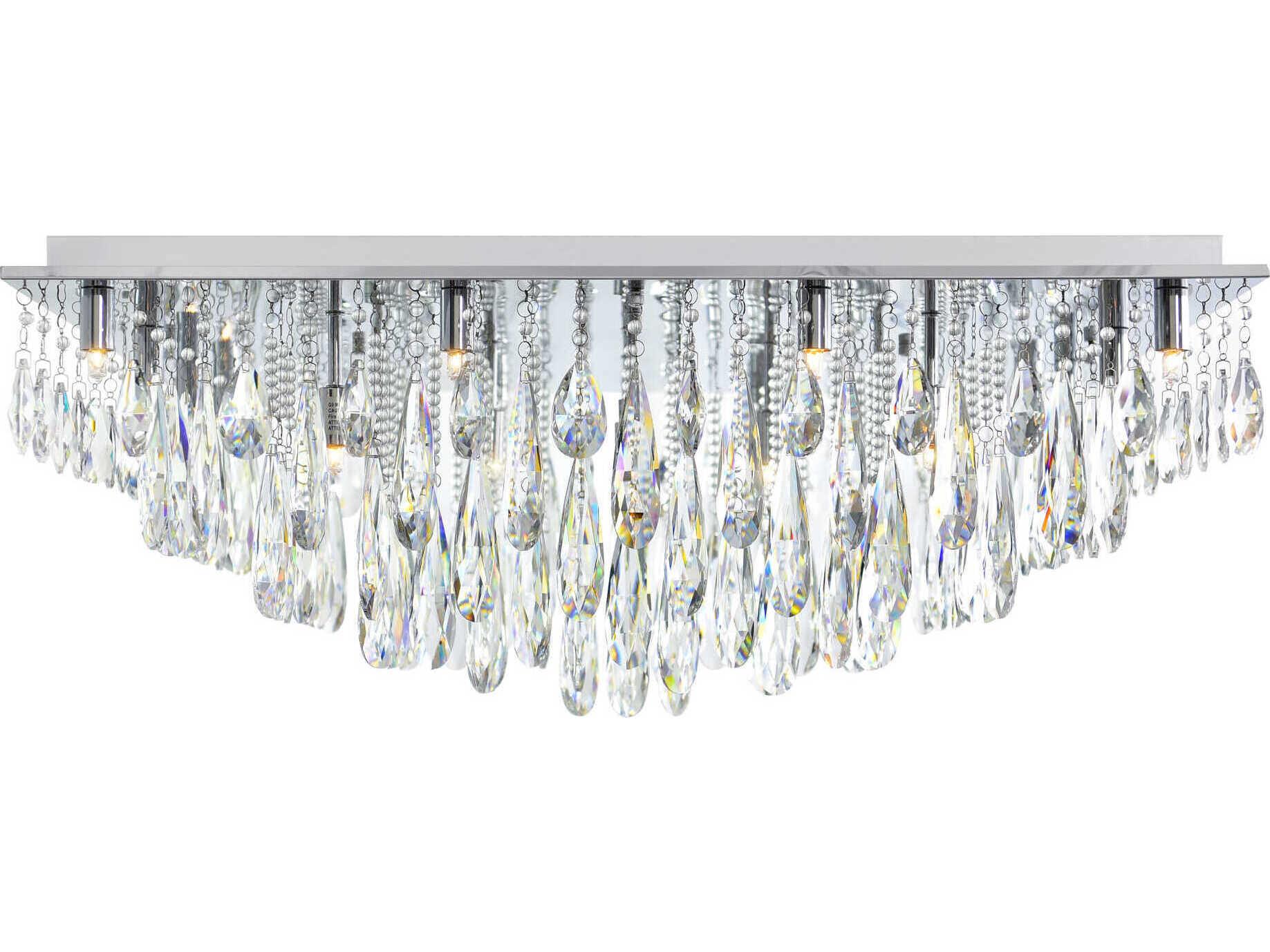 CWI Lighting Bianca 20-Light Chrome Flush Mount