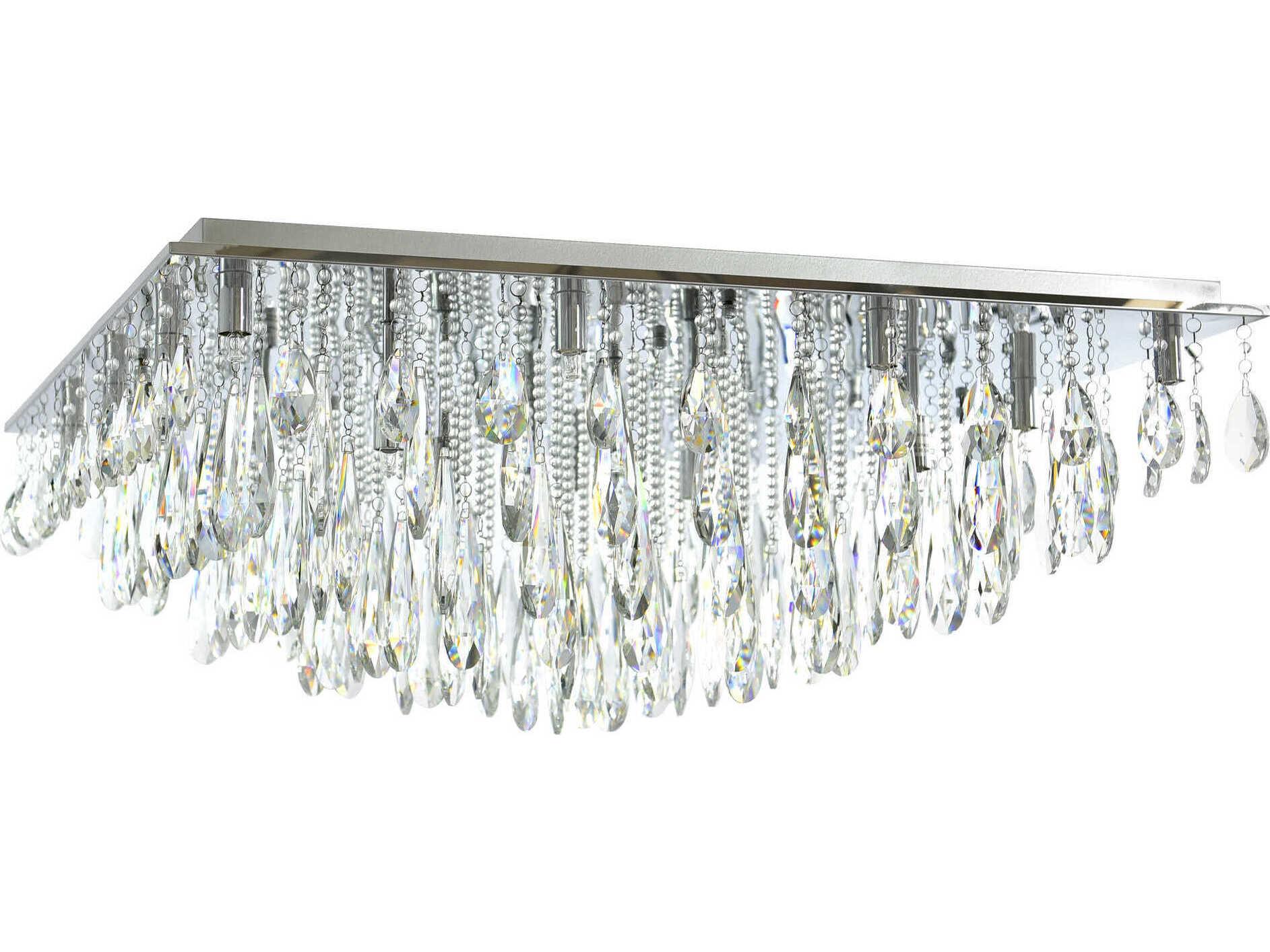 CWI Lighting Bianca 20-Light Chrome Flush Mount