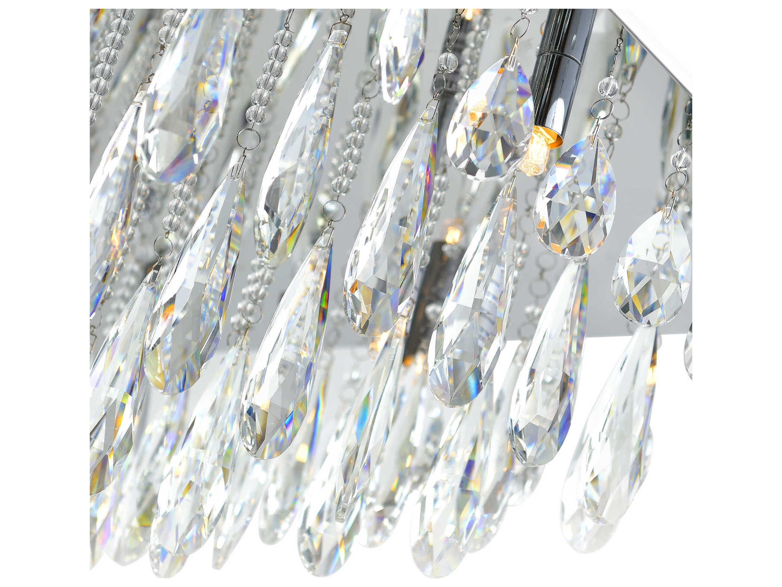 CWI Lighting Bianca 20-Light Chrome Flush Mount