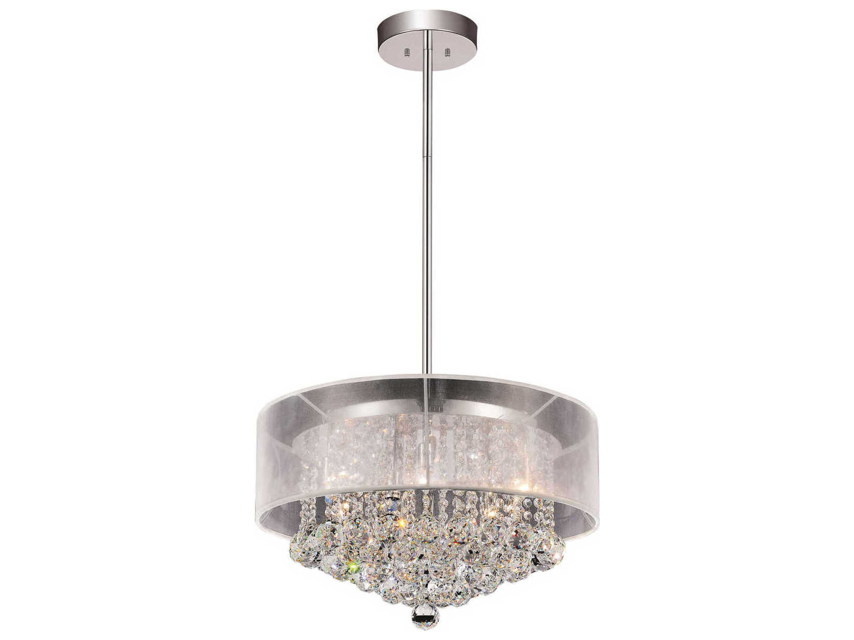 CWI Lighting Radiant 9-Light Chrome Traditional Drum Pendant