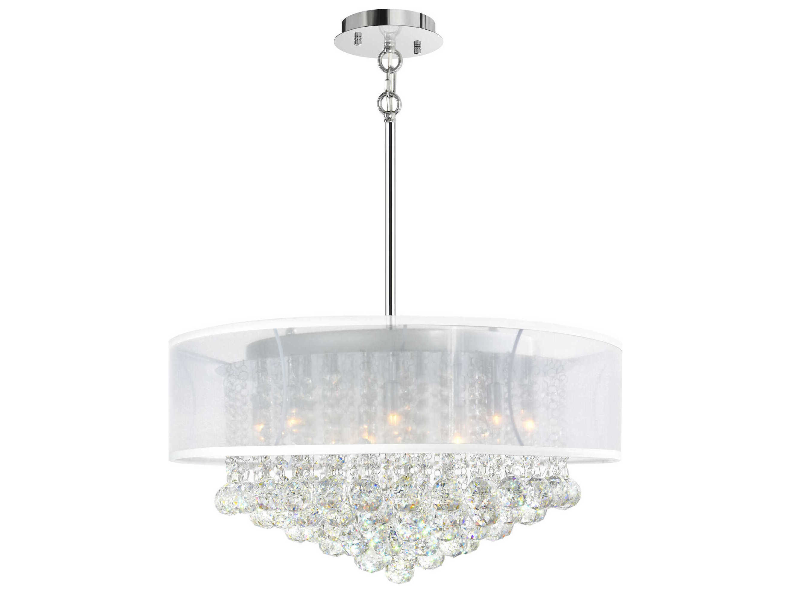 CWI Lighting Radiant 12-Light Chrome Traditional Pendant