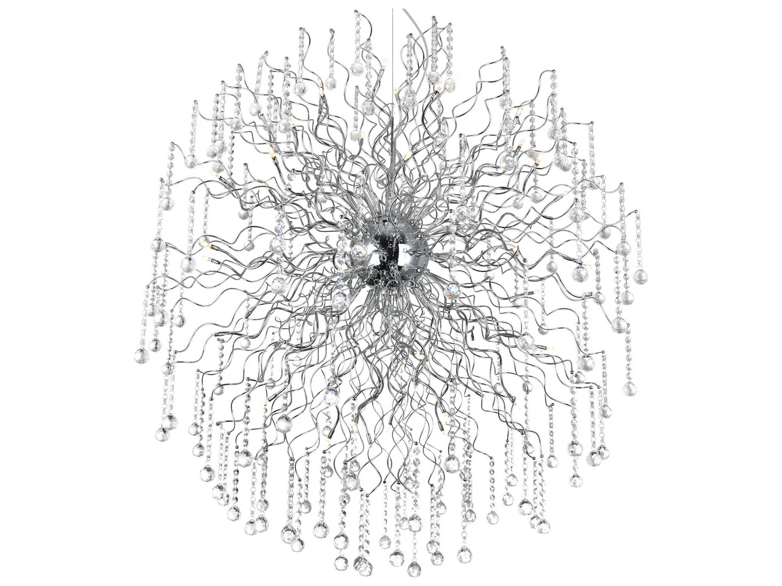 CWI Lighting Cherry Blossom 48-Light Chrome Chandelier