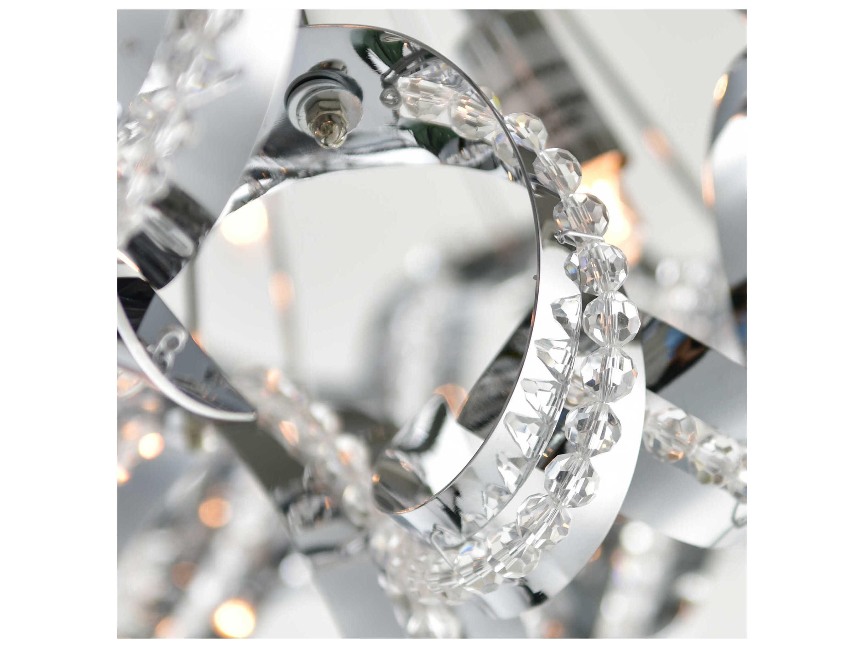 CWI Lighting Swivel 13-Light Chrome Sputnik Flush Mount