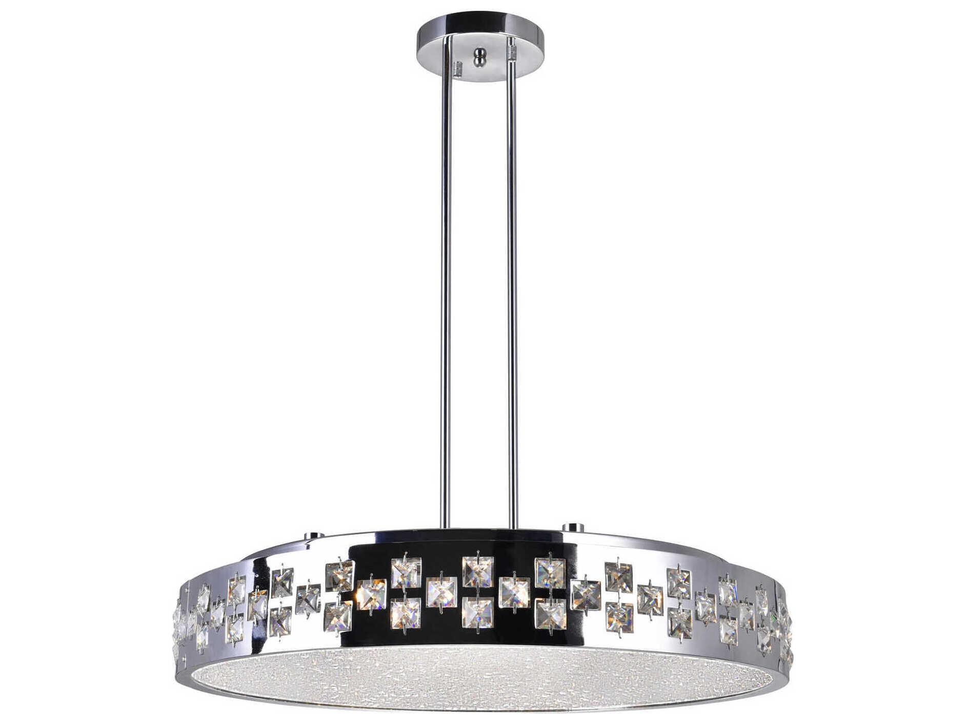 CWI Lighting Cinderella 10-Light Chrome Round Pendant