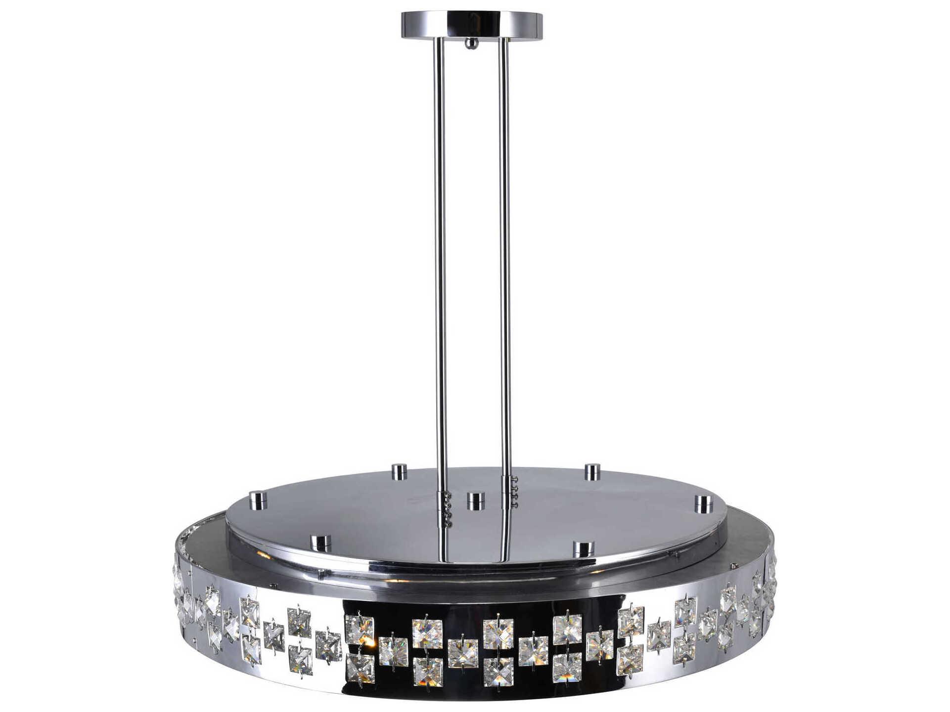 CWI Lighting Cinderella 10-Light Chrome Round Pendant