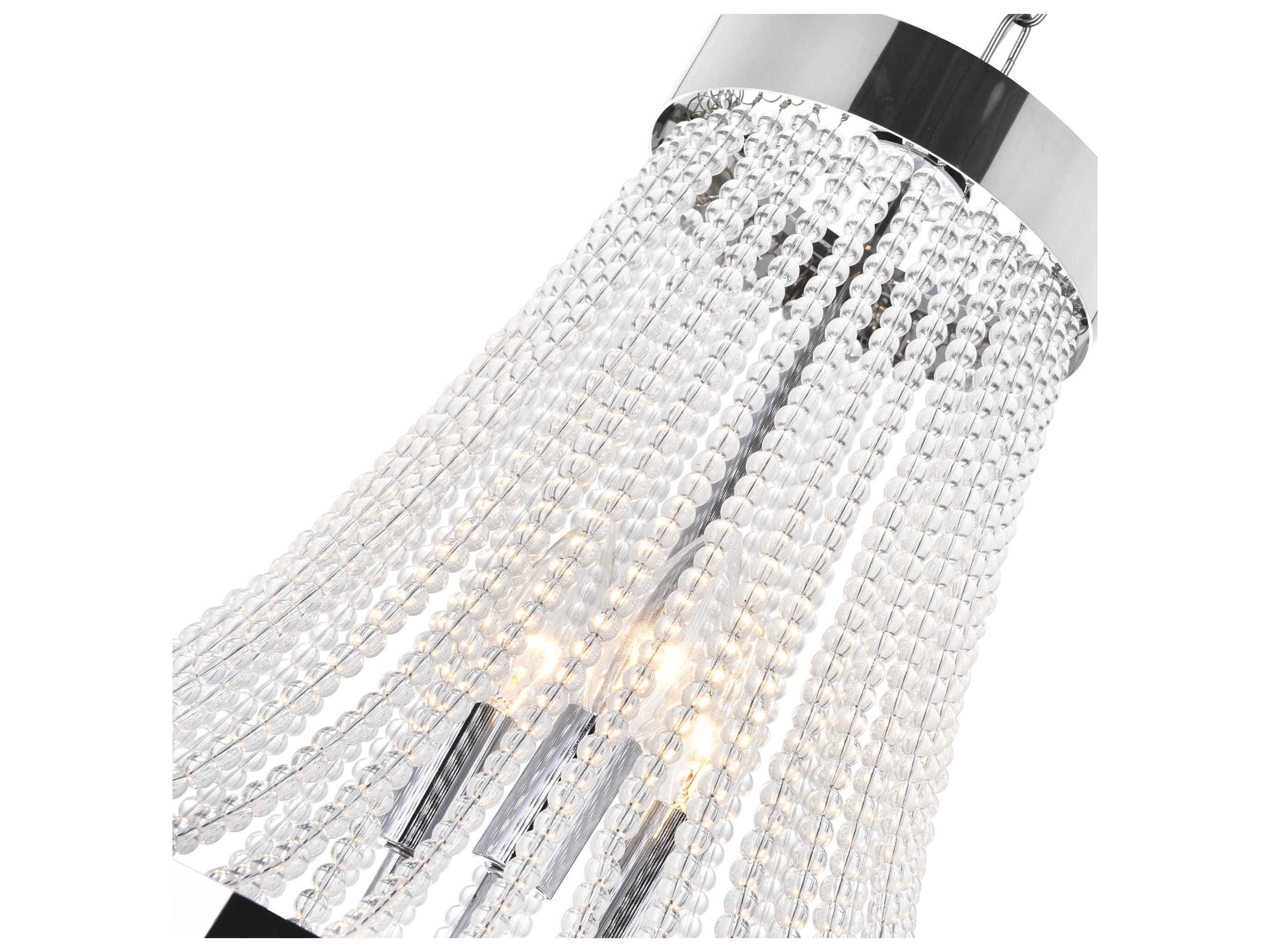 CWI Lighting Vast 3-Light Chrome Empire Chandelier