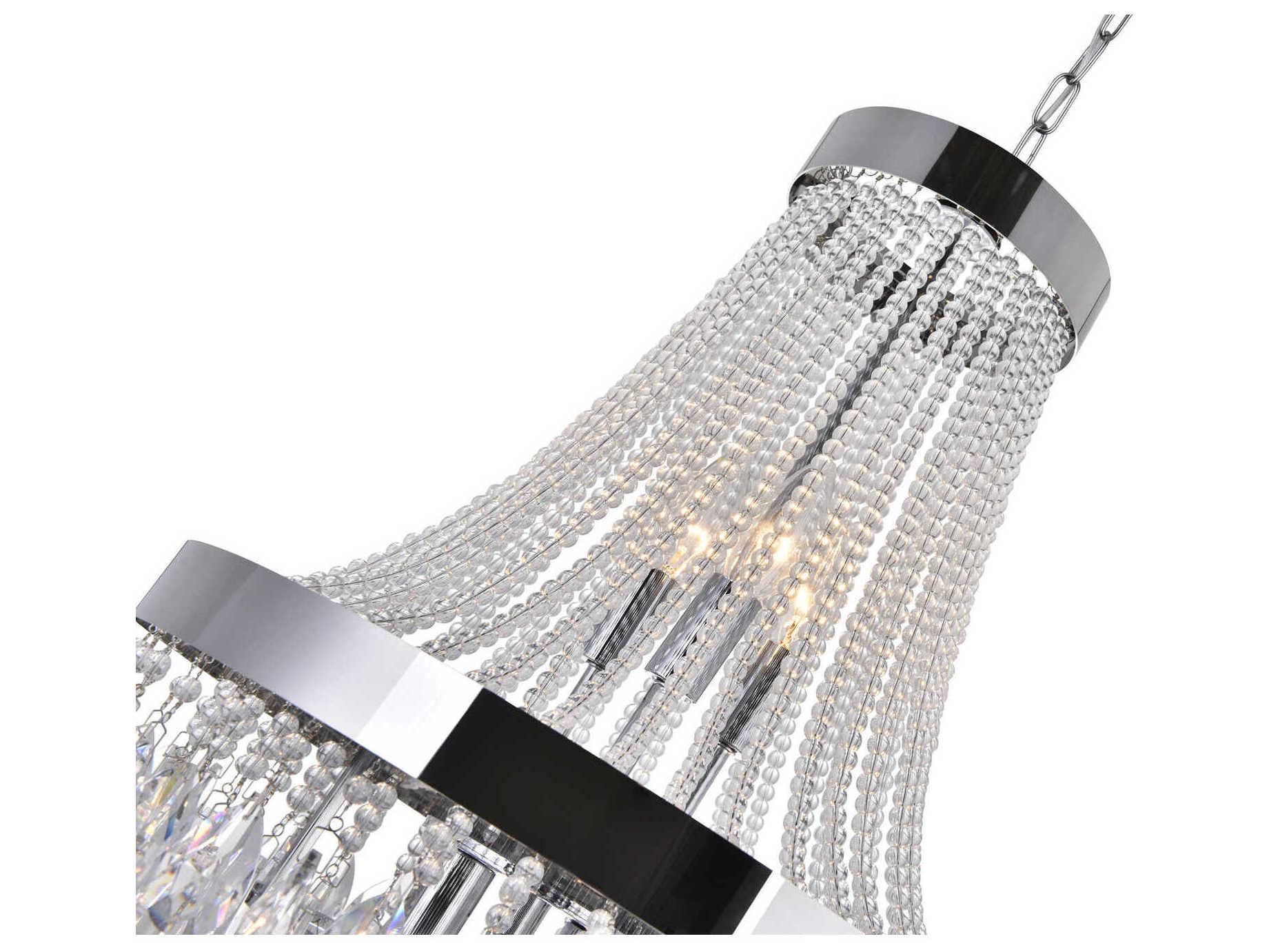 CWI Lighting Vast 6-Light Chrome Empire Chandelier