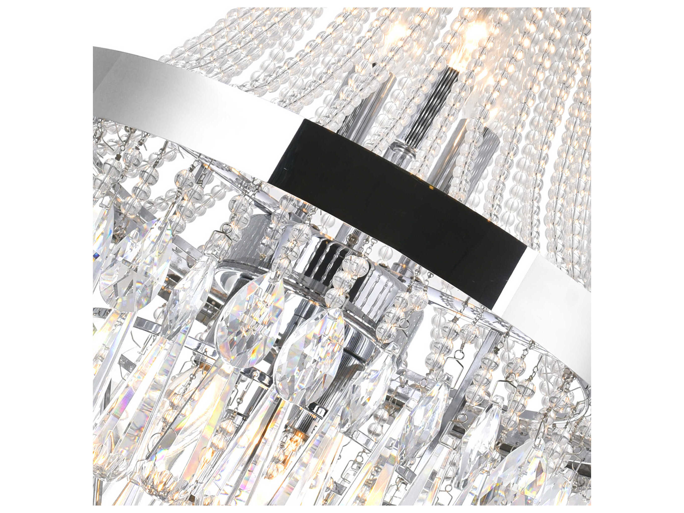 CWI Lighting Vast 13-Light Chrome Empire Chandelier