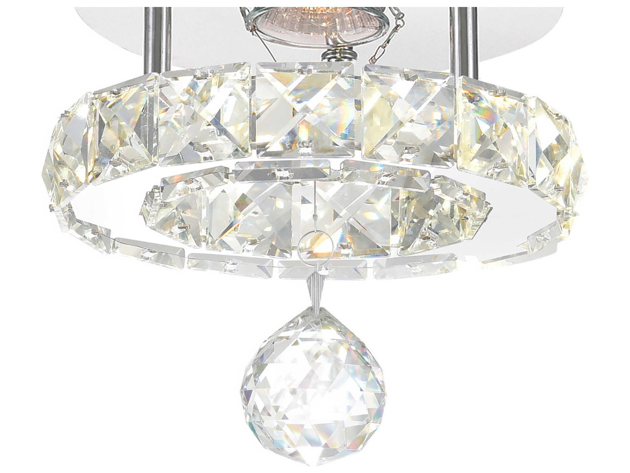 CWI Lighting Ring 1-Light Stainless Steel Round Flush Mount