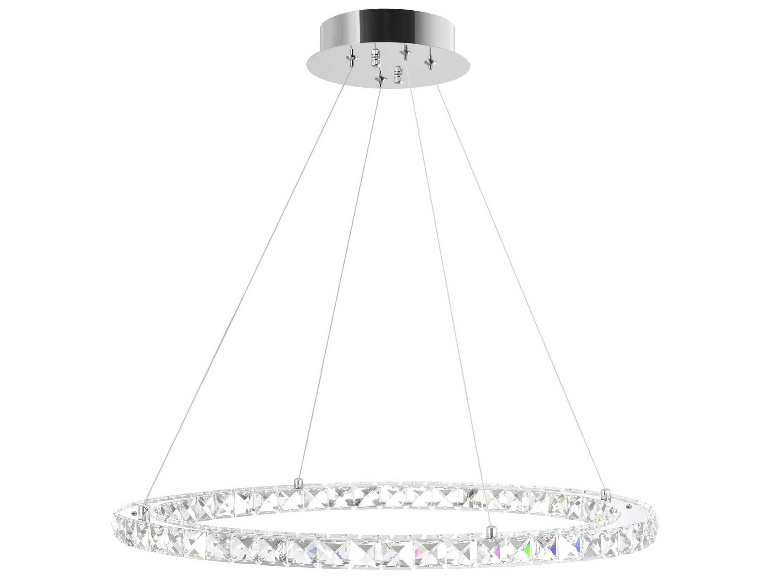 CWI Lighting Ring Stainless Steel Round Pendant