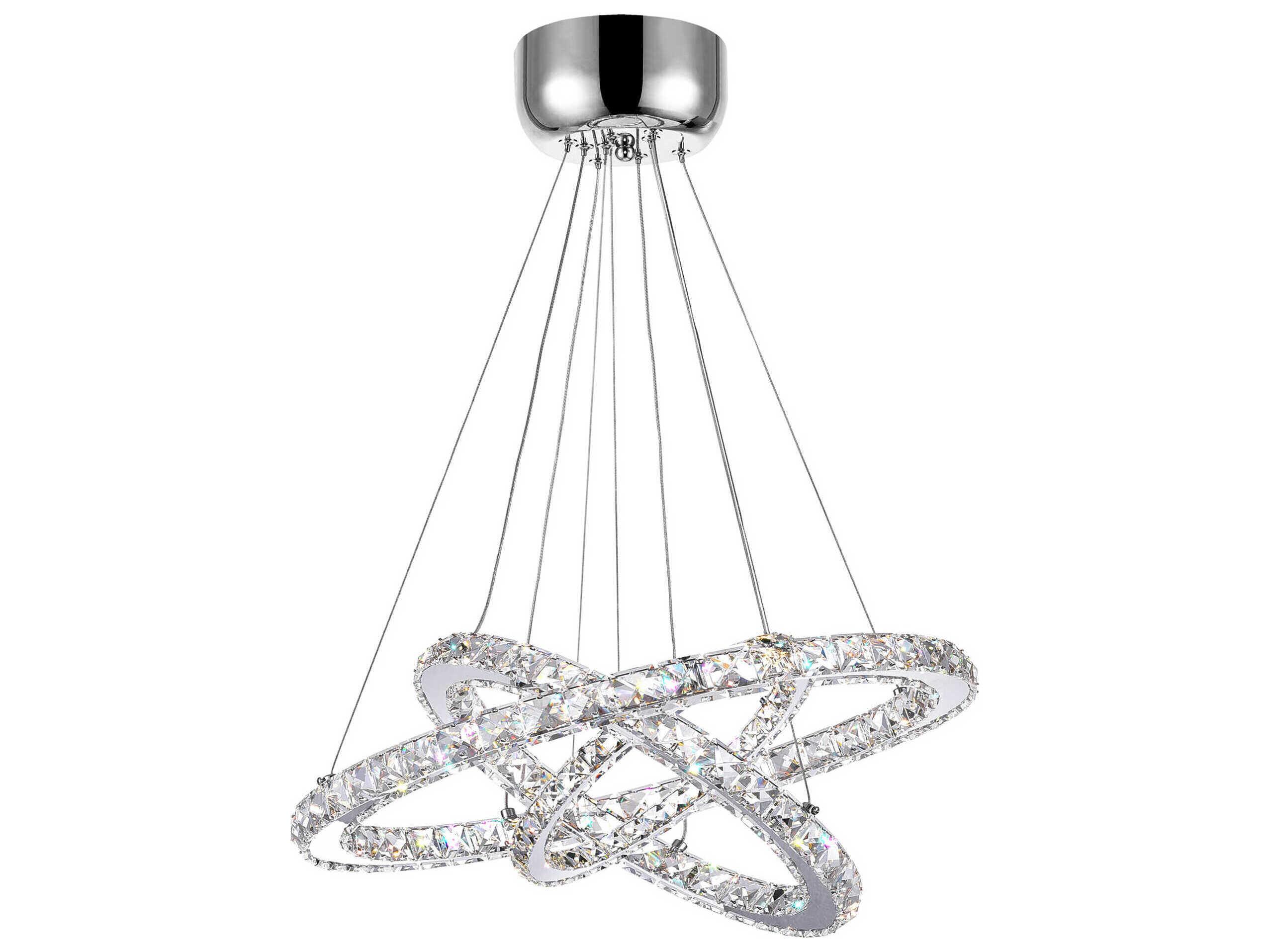 CWI Lighting Ring Stainless Steel Round Pendant
