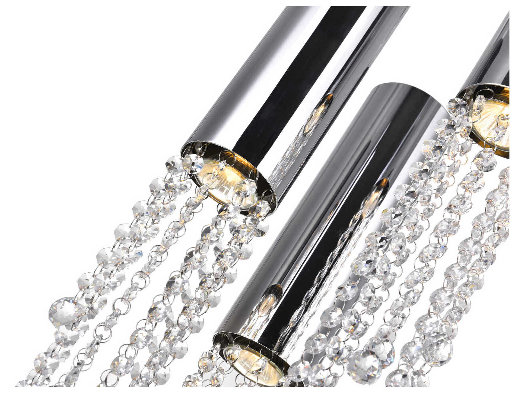 CWI Lighting Extended 3-Light Chrome Mini Pendant