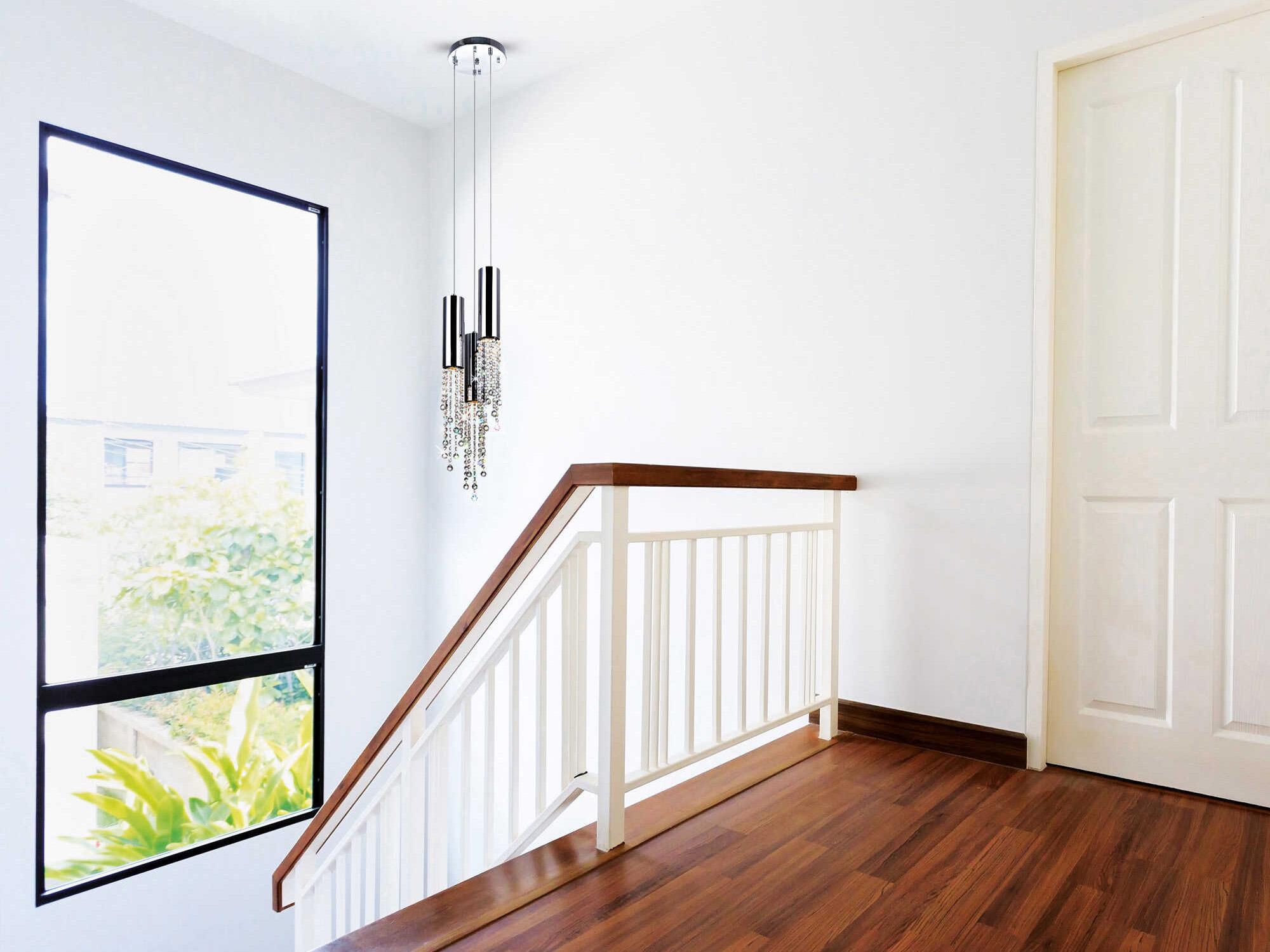 CWI Lighting Extended 3-Light Chrome Mini Pendant