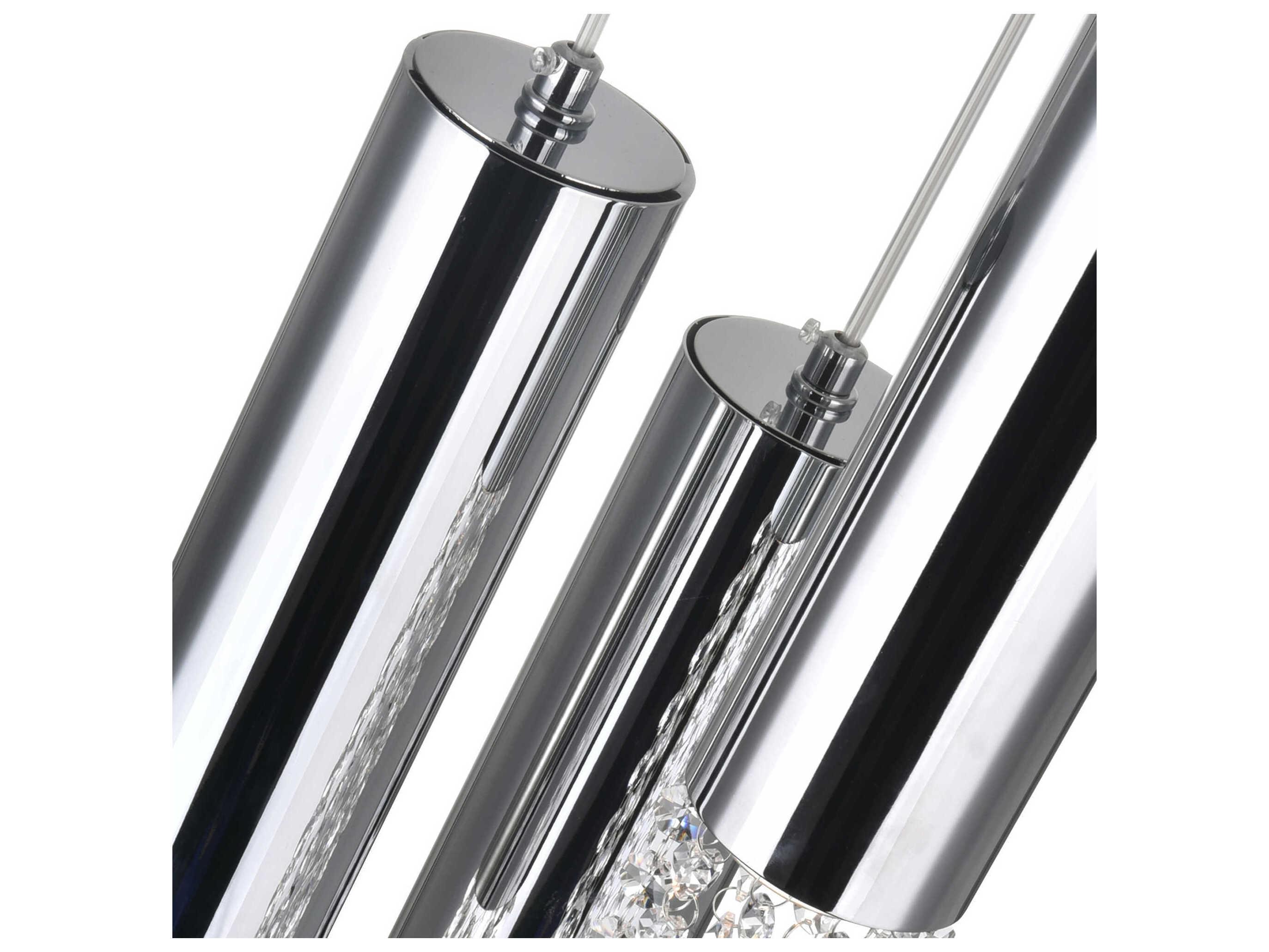 CWI Lighting Extended 9-Light Chrome Pendant