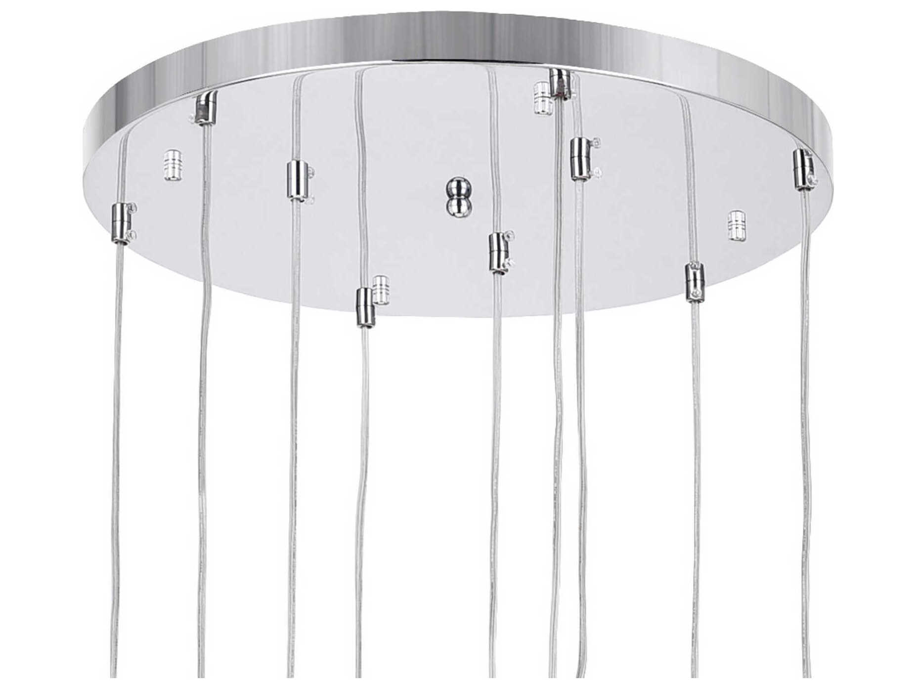 CWI Lighting Extended 9-Light Chrome Pendant