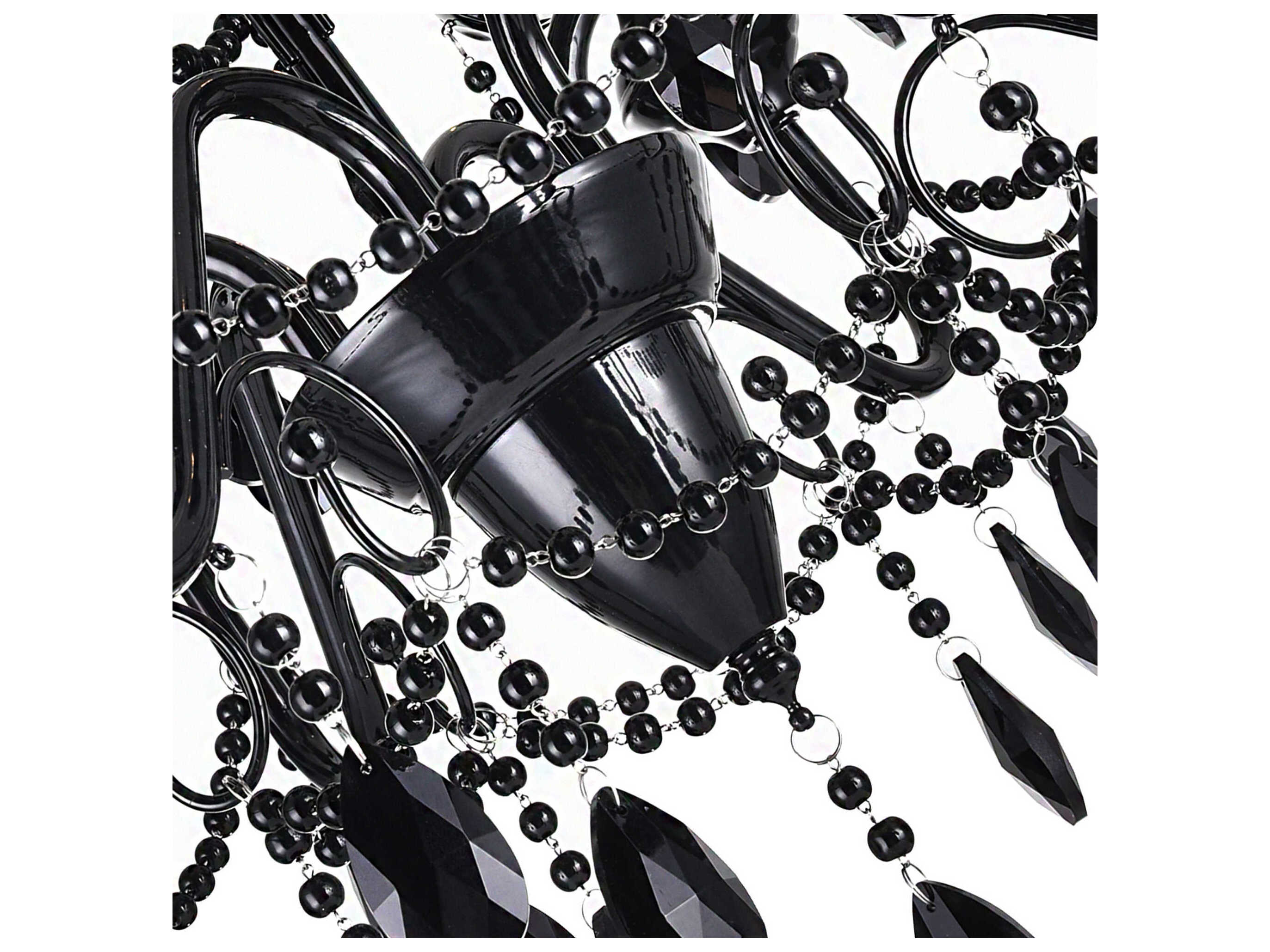 CWI Lighting Keen 3-Light Black Traditional Candelabra Chandelier